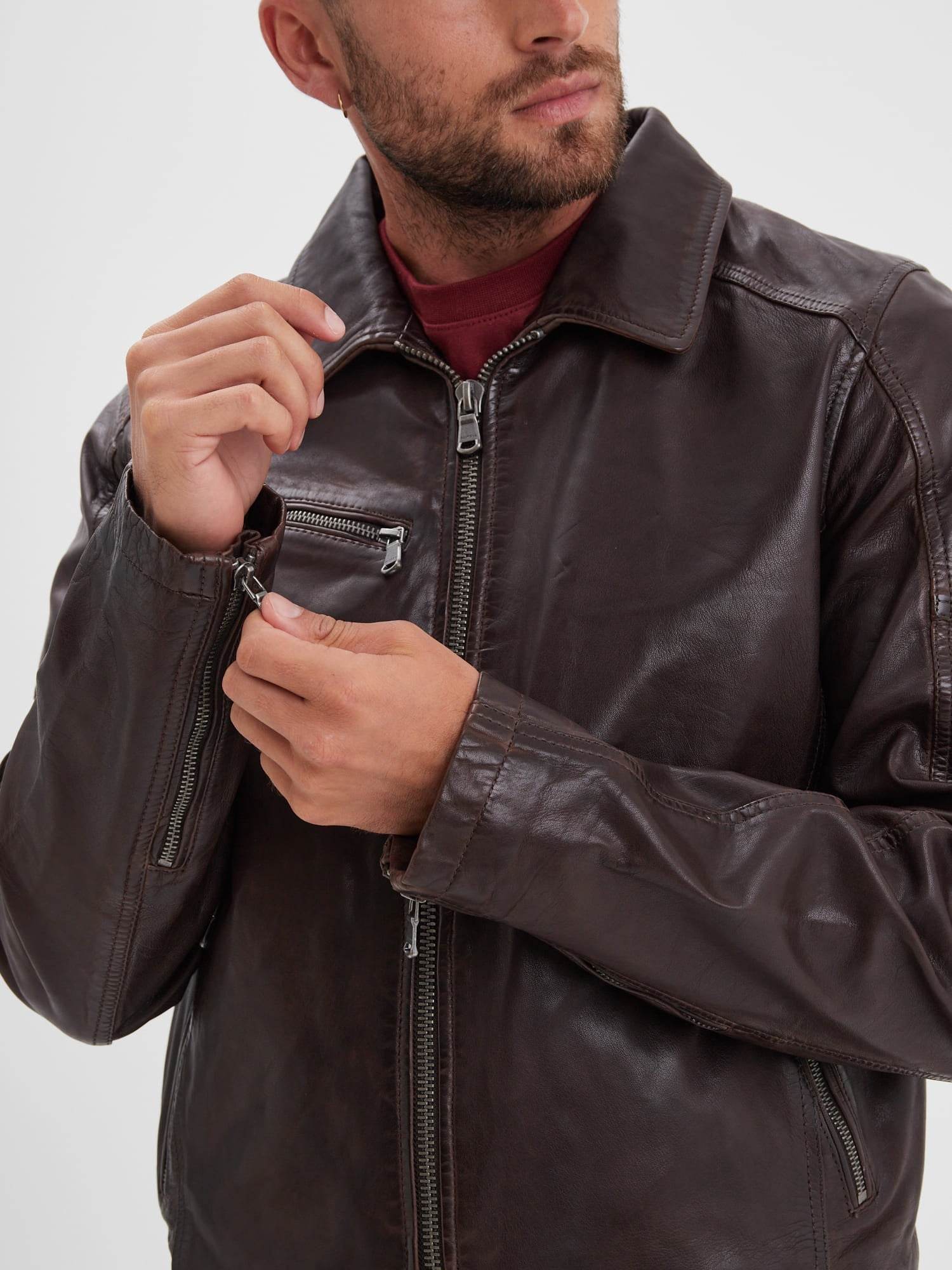Mick - Blouson cuir rétro homme - Image 21