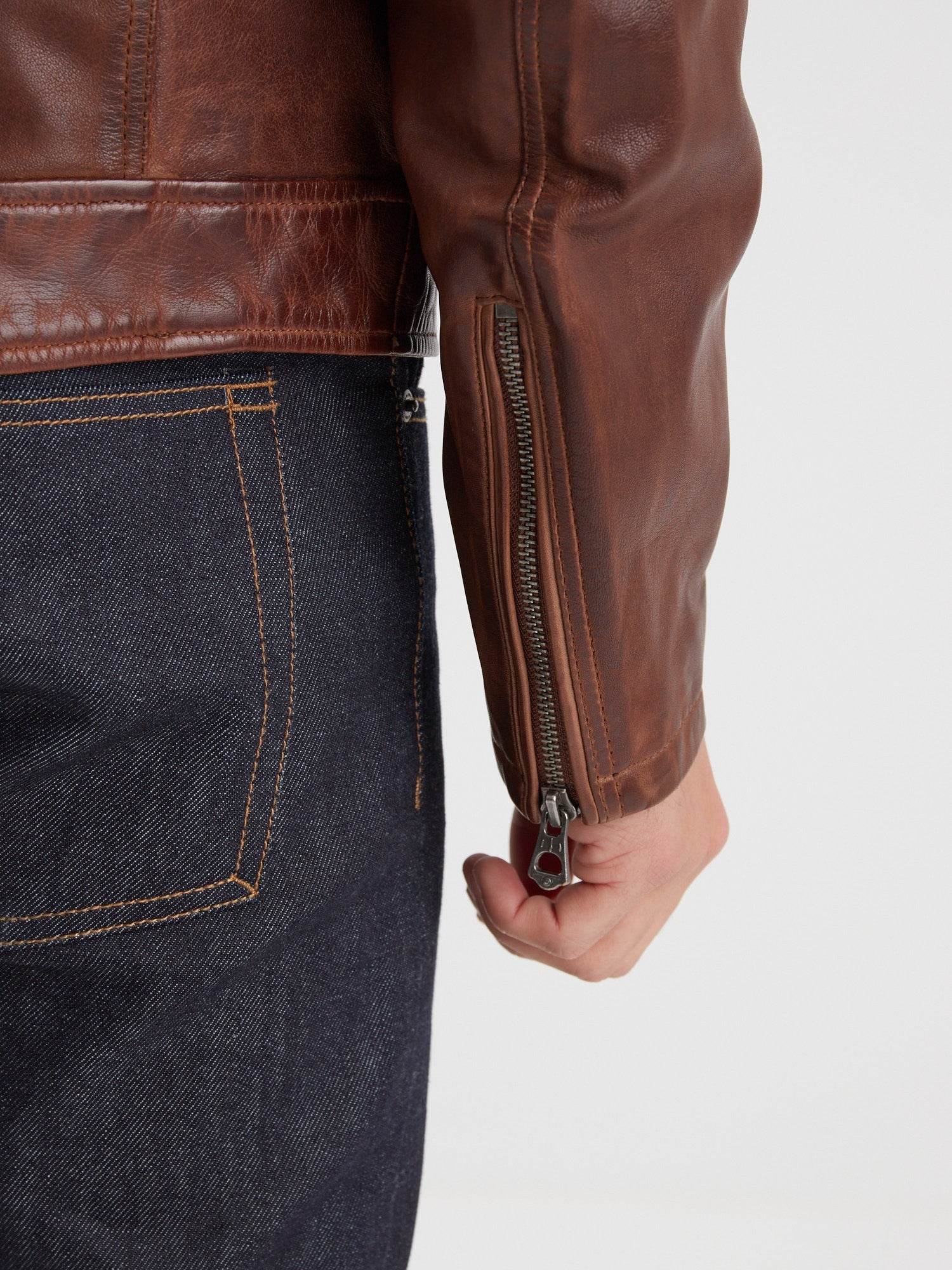 Mick - Blouson cuir rétro homme - Image 4