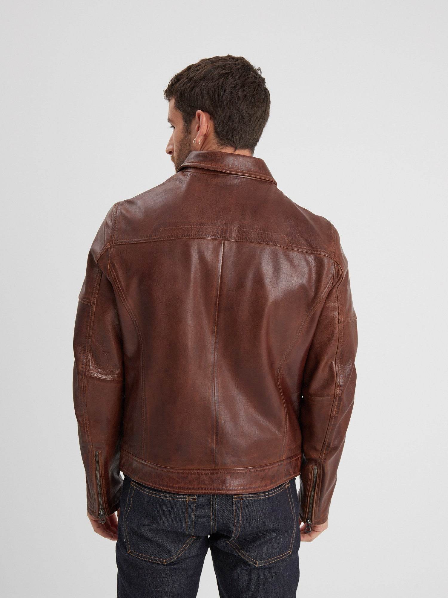 Mick - Blouson cuir rétro homme - Image 5