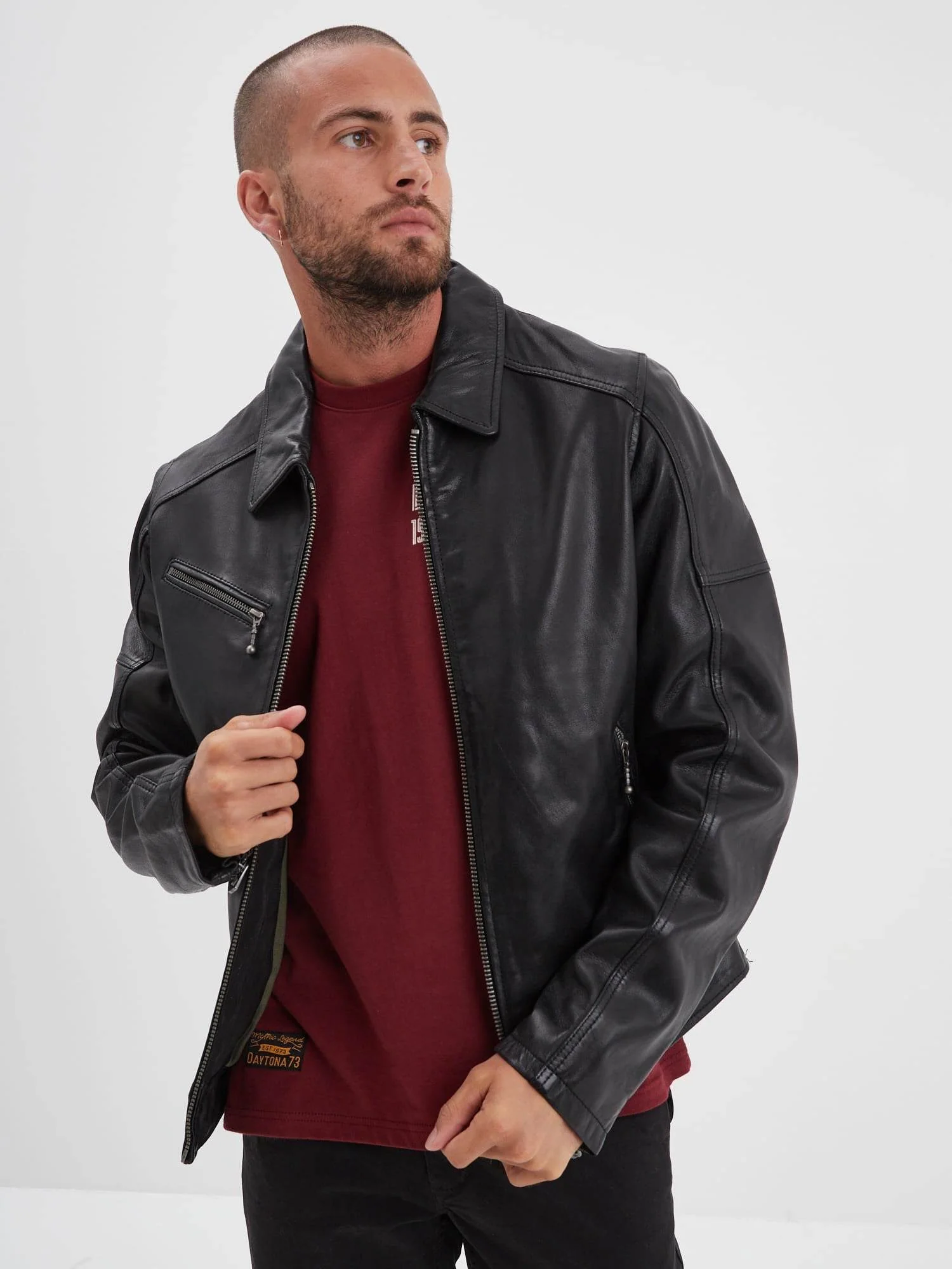 Mick - Blouson cuir rétro homme - Image 6
