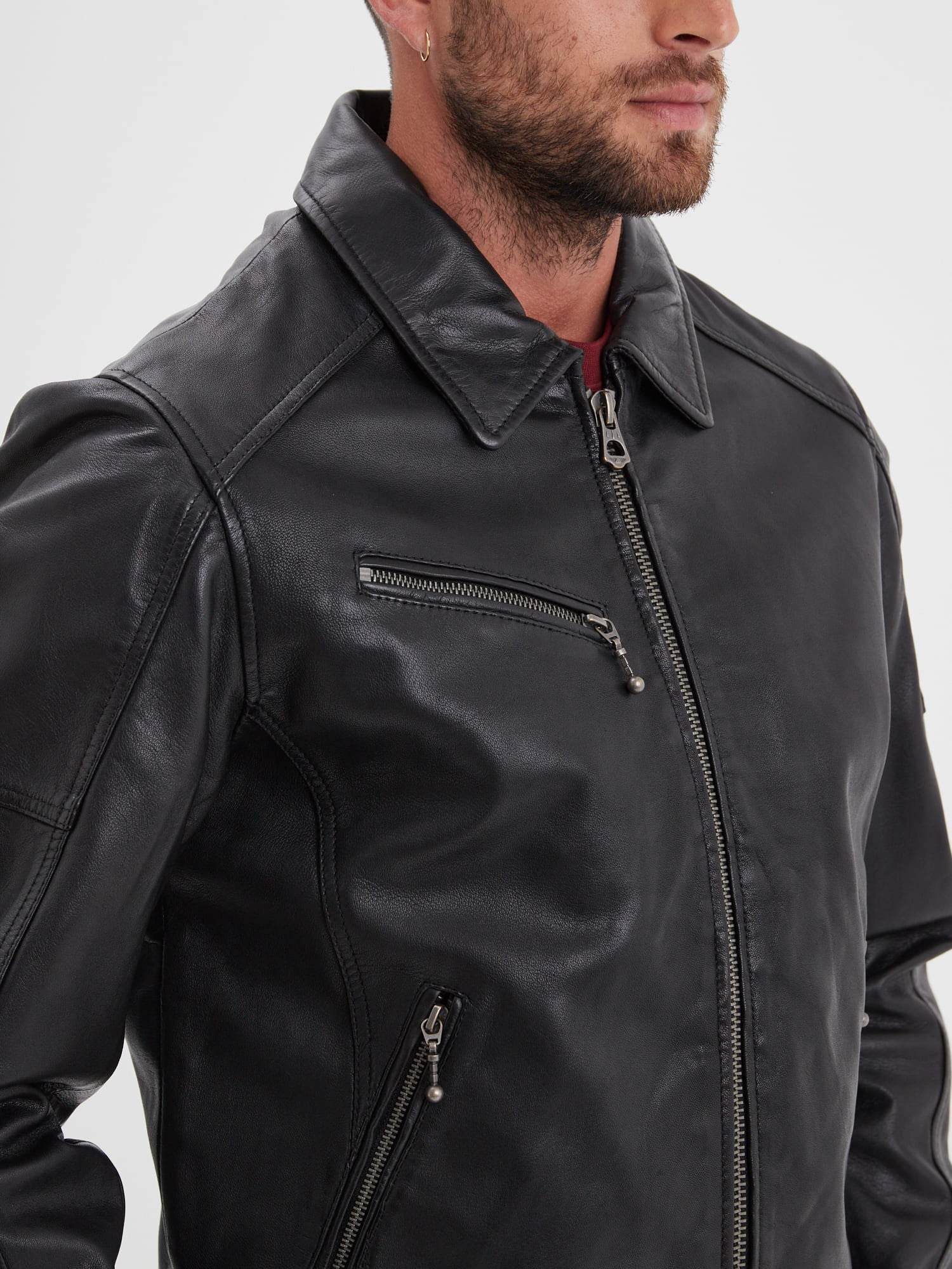 Mick - Blouson cuir rétro homme - Image 7