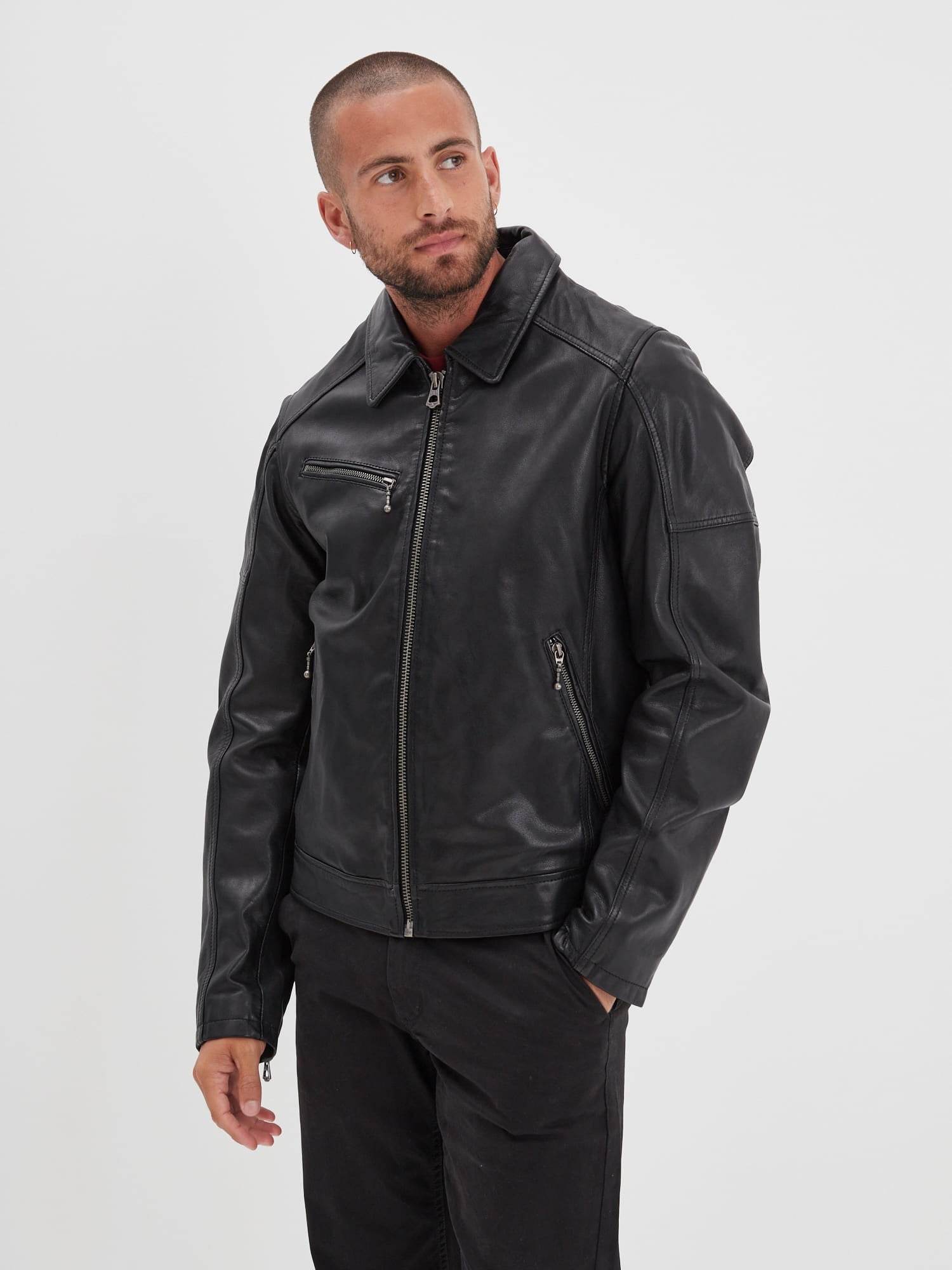 Mick - Blouson cuir rétro homme - Image 8