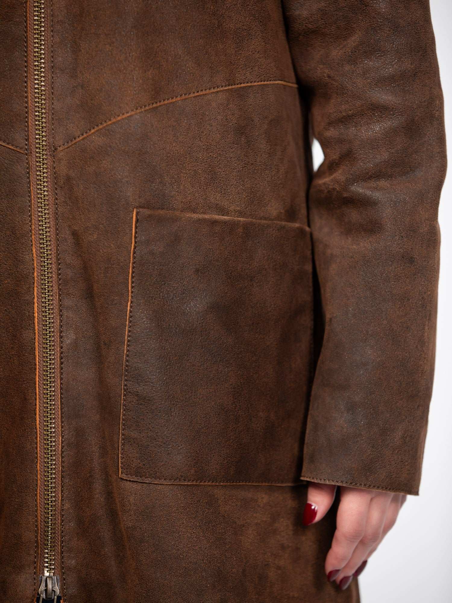 Mohave - Veste cuir capuche femme - Image 5