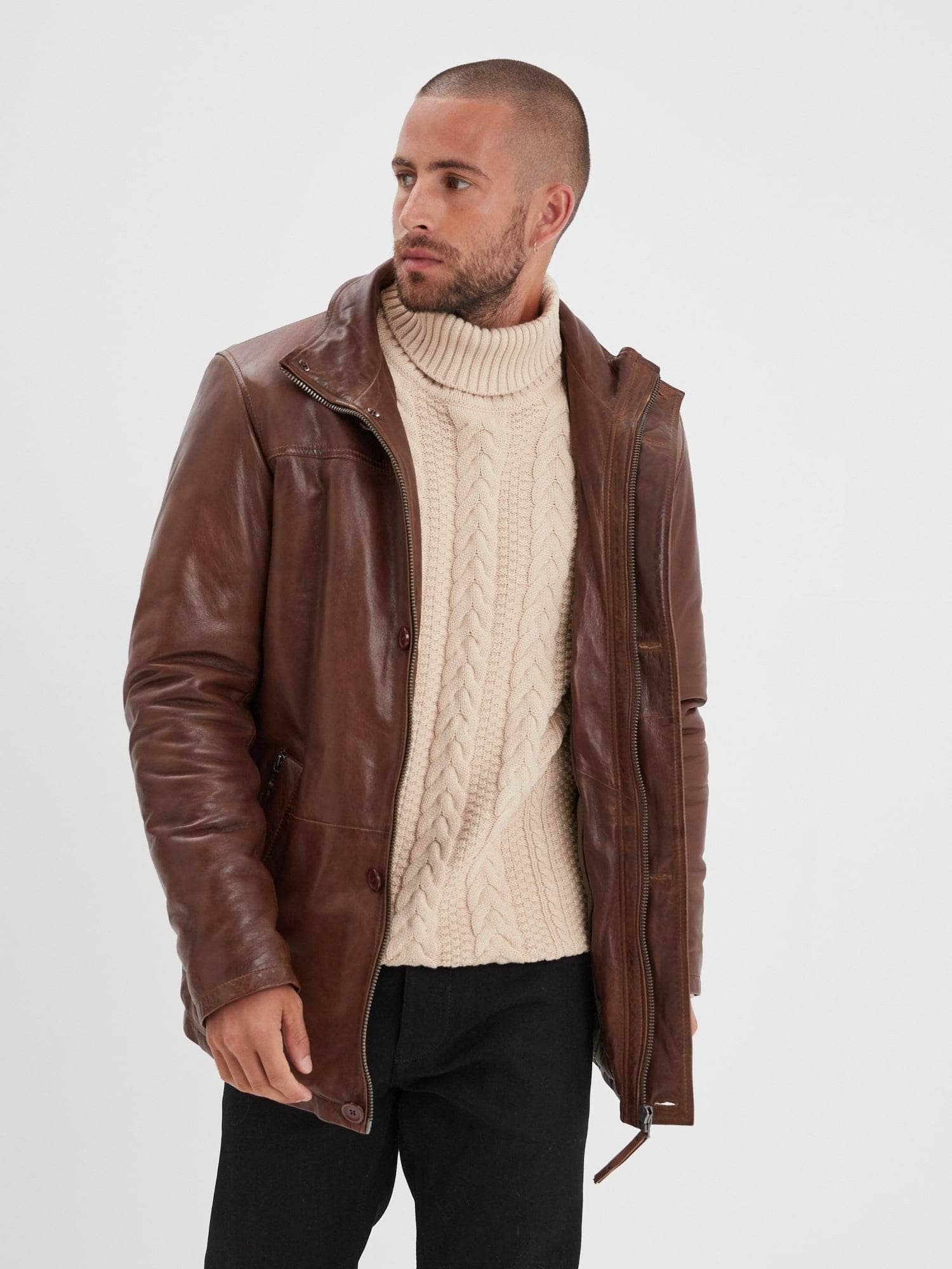 Moose - Veste cuir vintage homme - Image 3