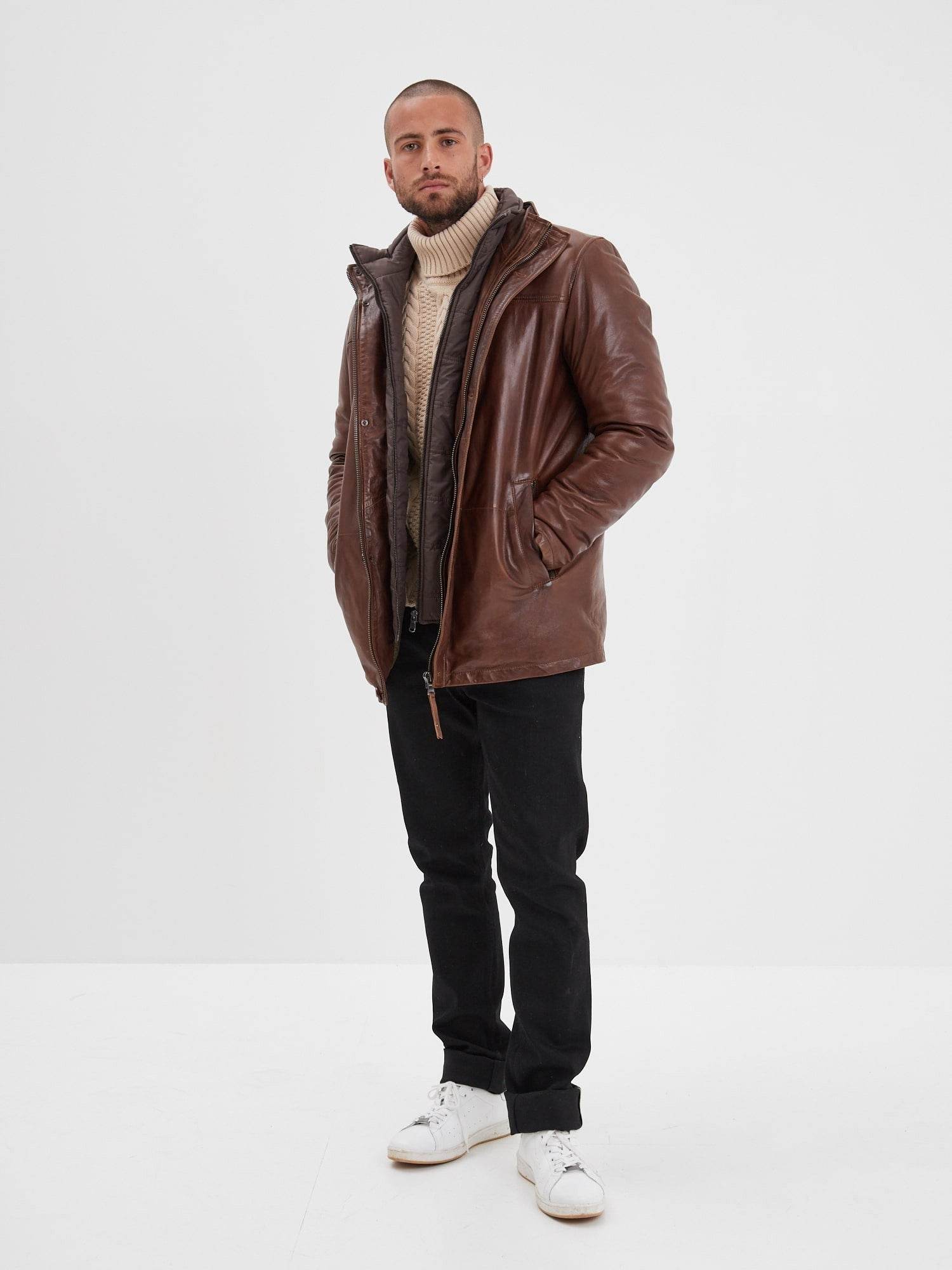 Moose - Veste cuir vintage homme - Image 8