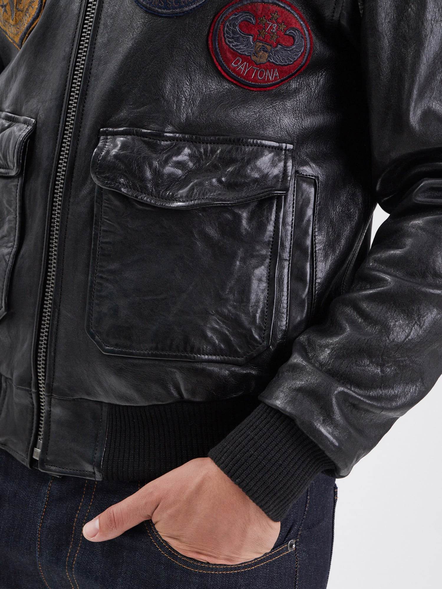 Mythic - Blouson air force cuir homme - Image 11