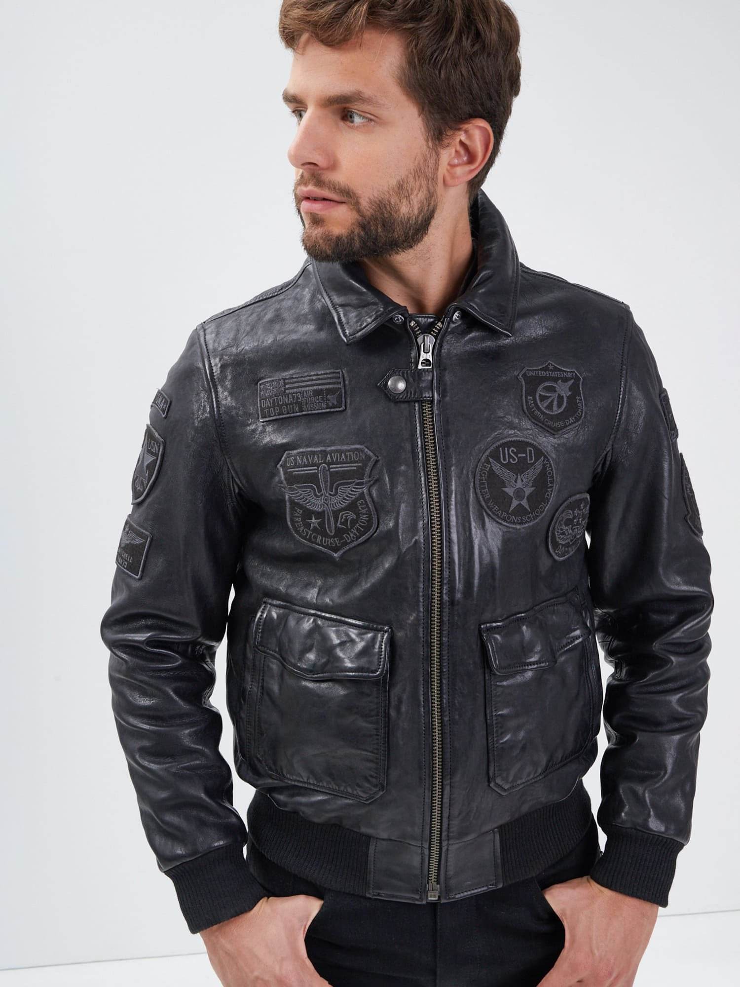 Mythic - Blouson air force cuir homme - Image 17