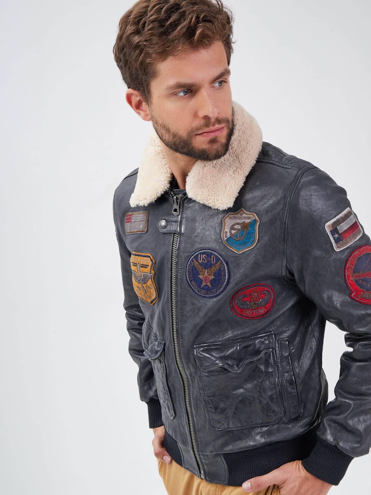 Mythic - Blouson air force cuir homme - Image 23