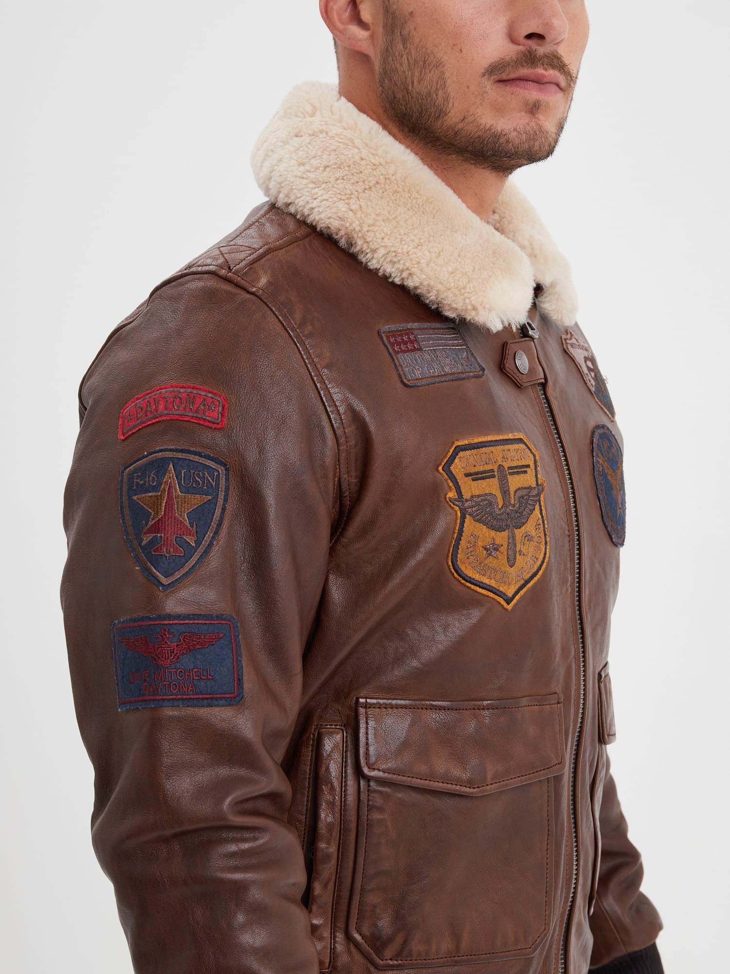 Mythic - Blouson air force cuir homme - Image 3