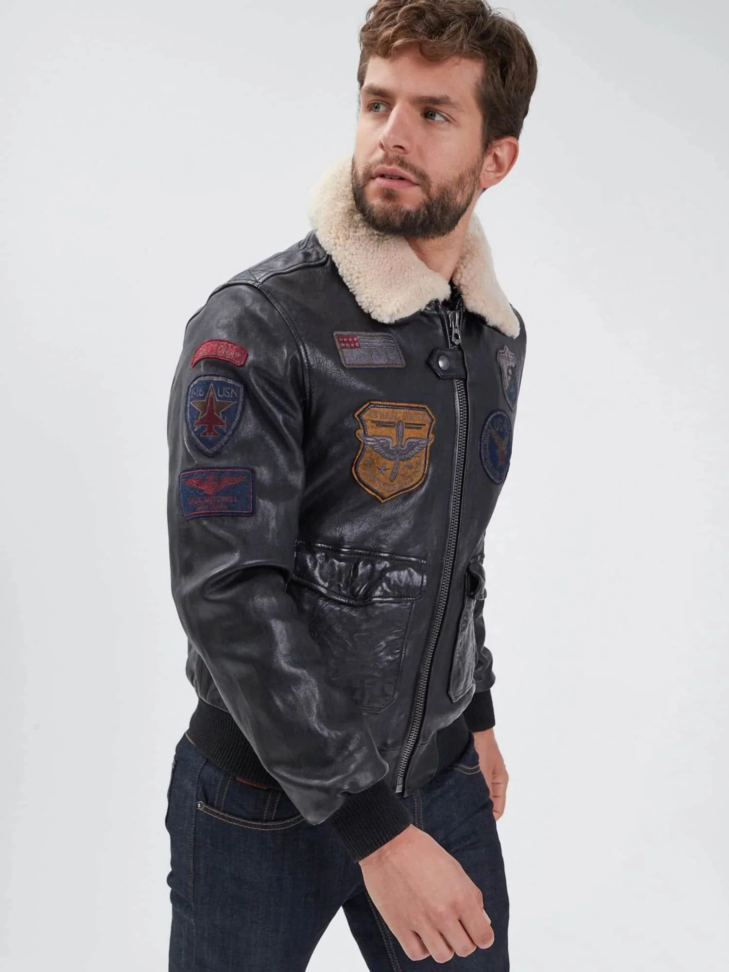 Mythic - Blouson air force cuir homme - Image 7
