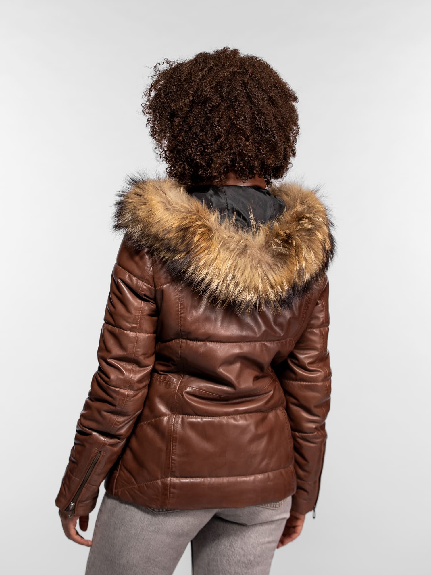 Nagel - Doudoune cuir femme - Image 10