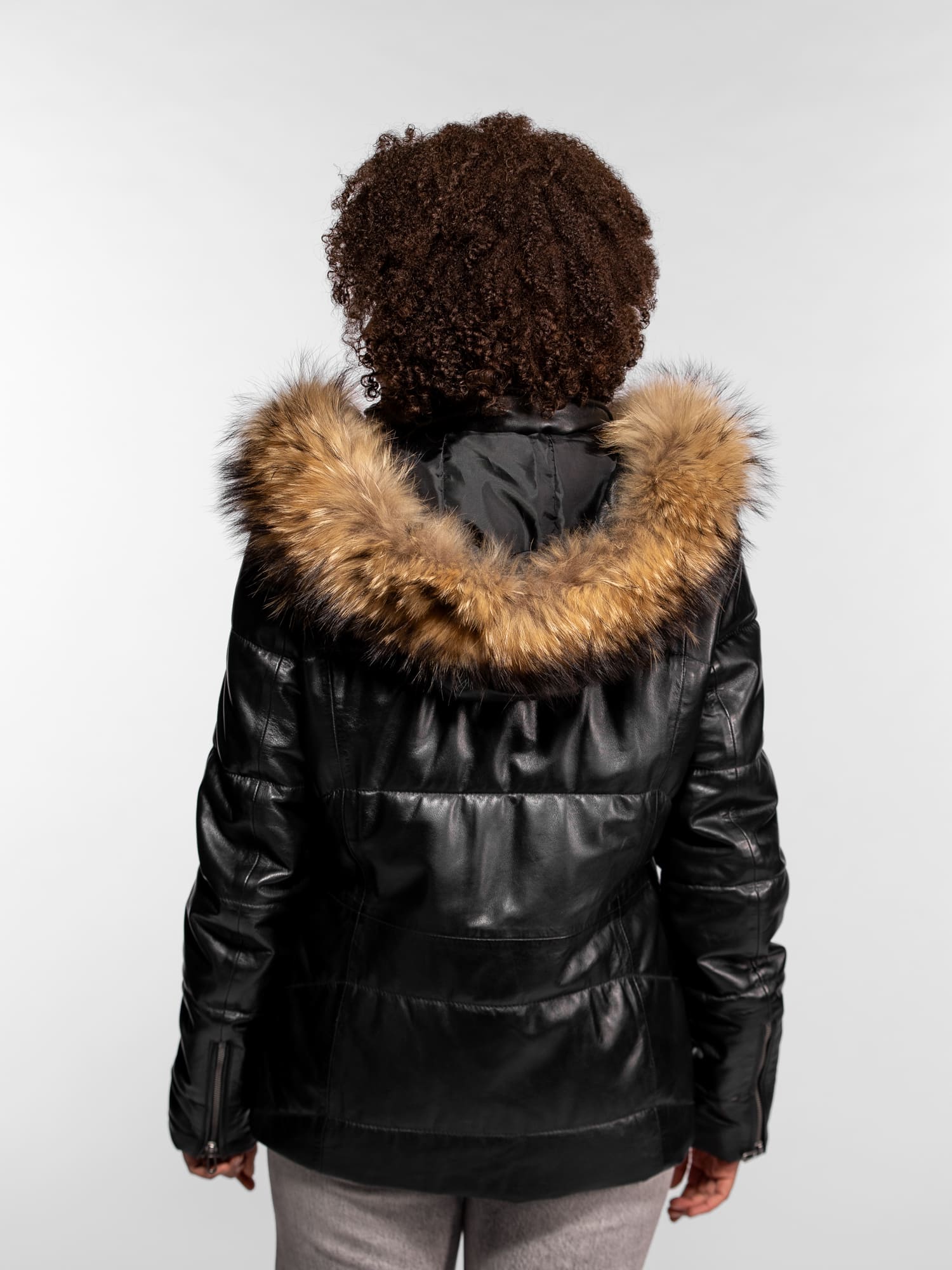 Nagel - Doudoune cuir femme - Image 3