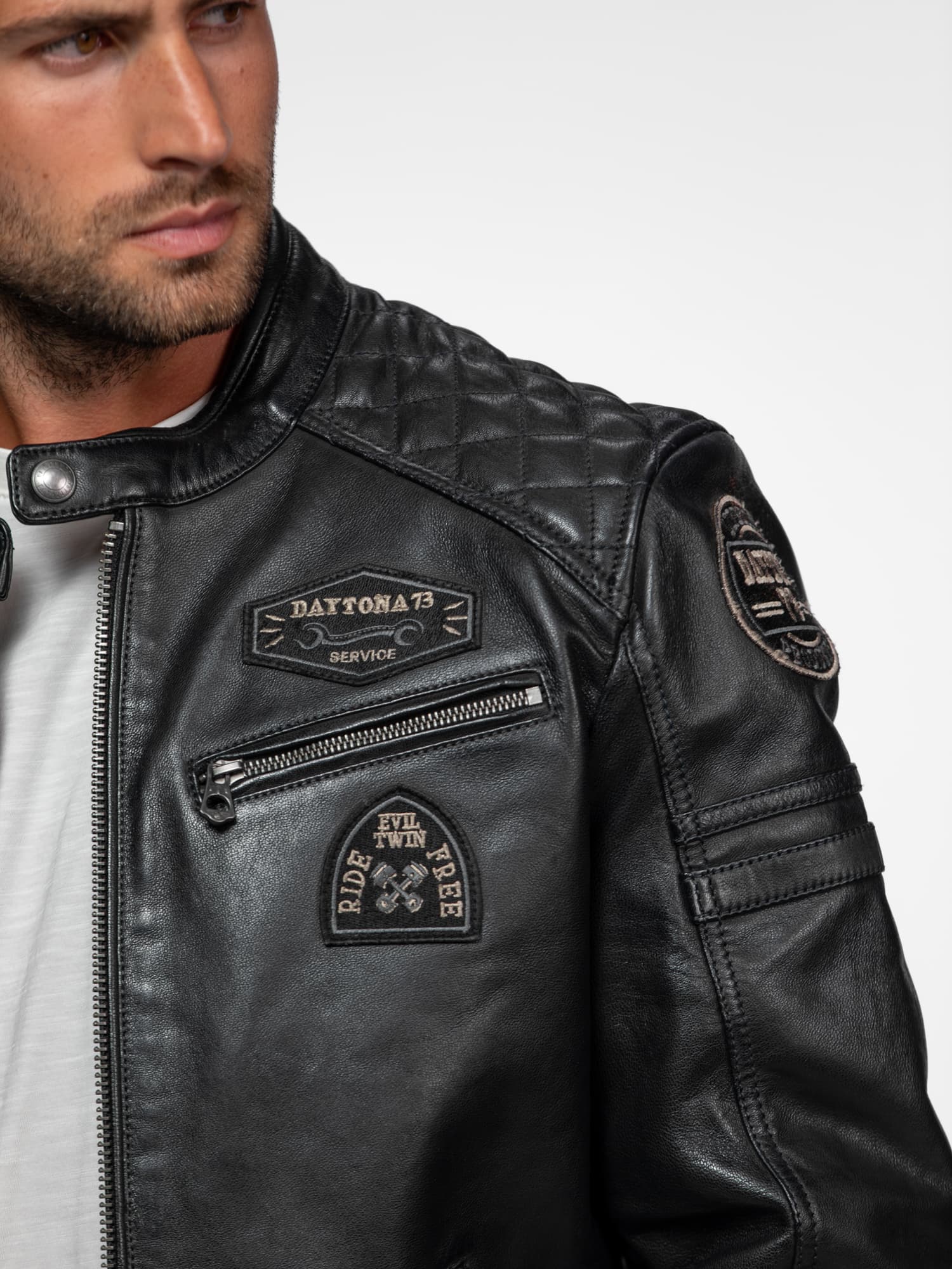 Nieto - Blouson cuir motard - Image 24
