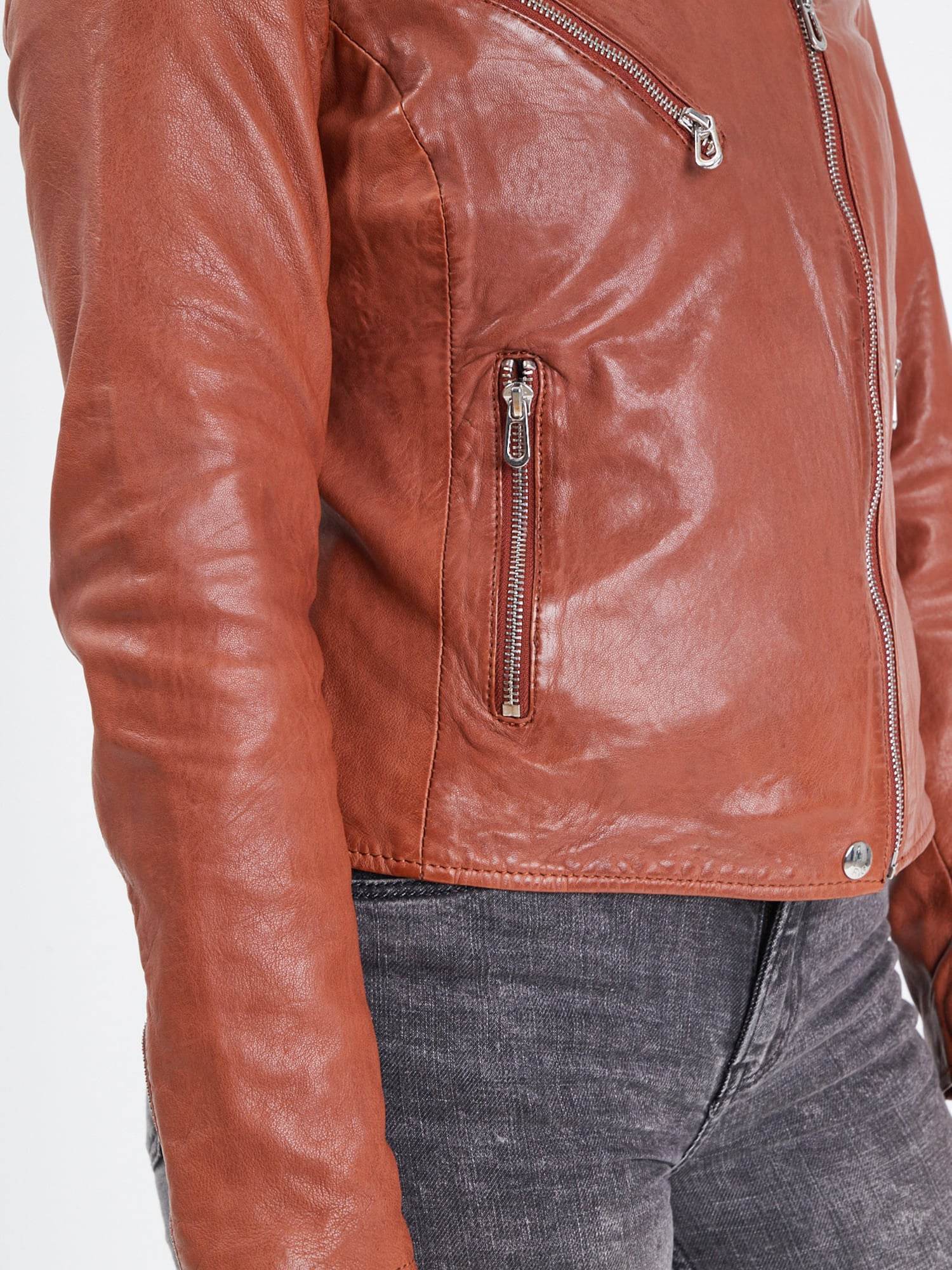 Olympe - Blouson biker cuir femme - Image 10
