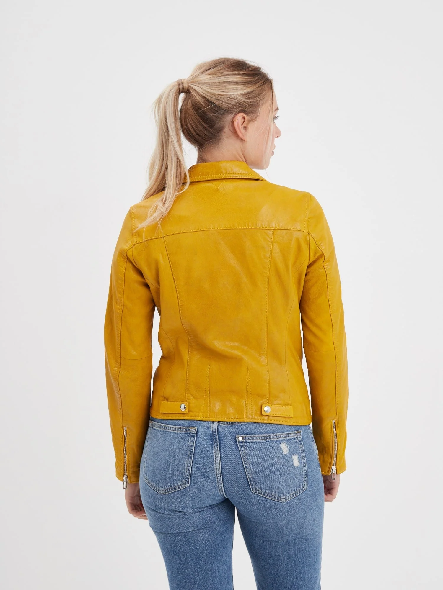 Olympe - Blouson biker cuir femme - Image 100