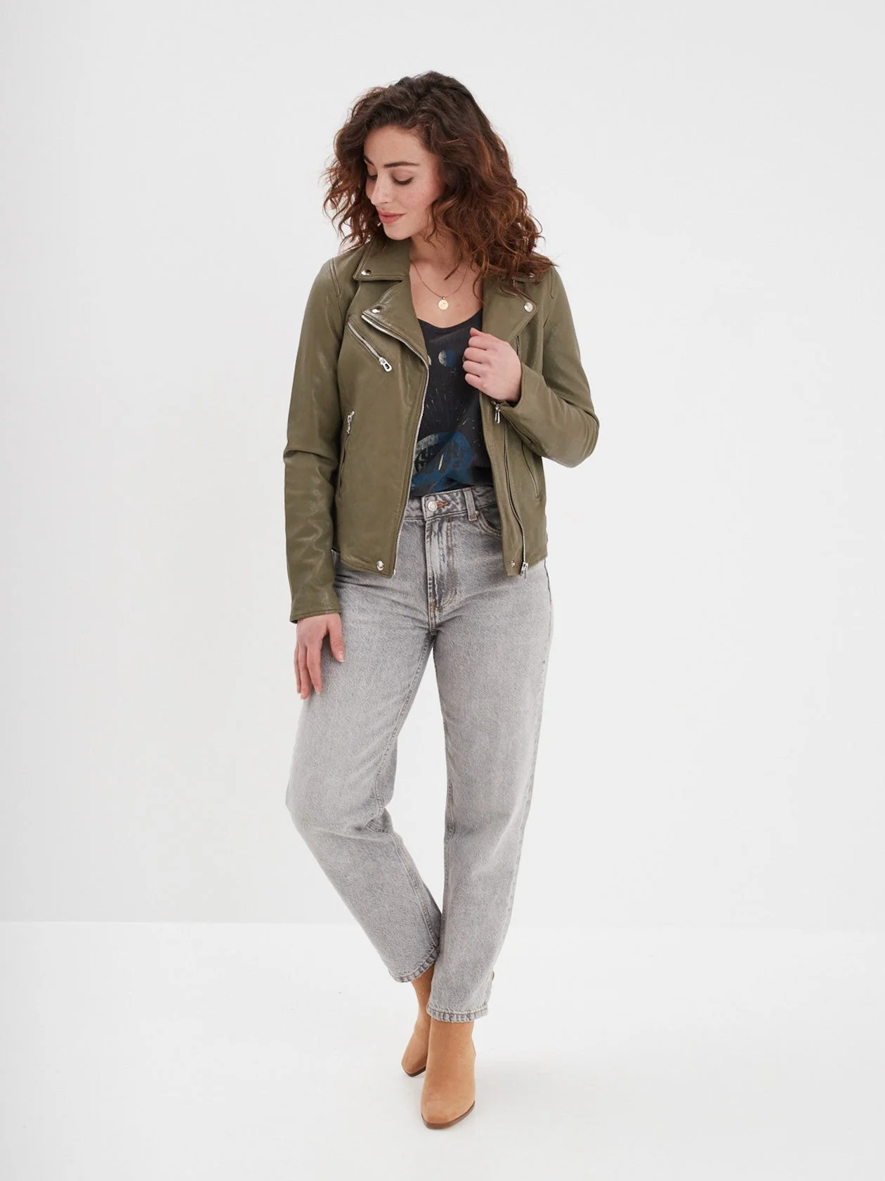 Olympe - Blouson biker cuir femme - Image 109