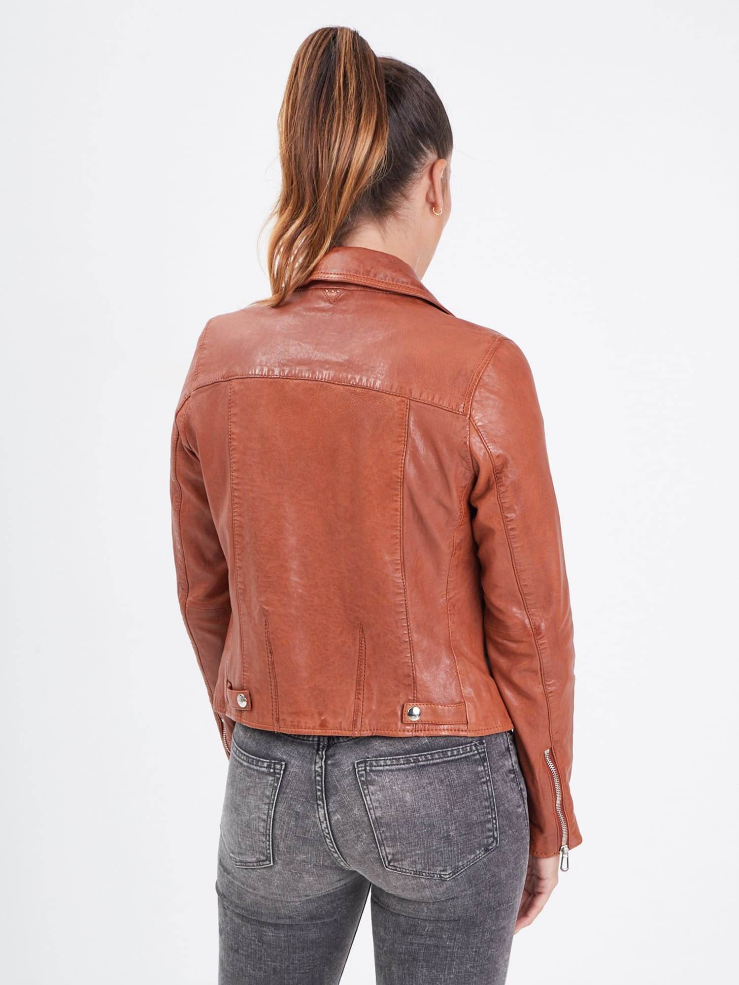 Olympe - Blouson biker cuir femme - Image 11