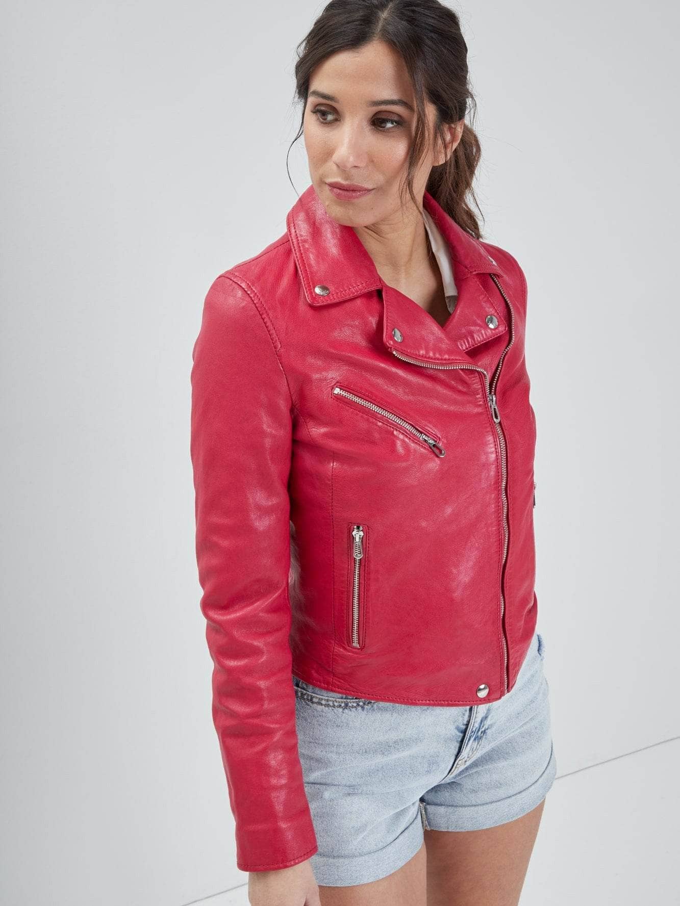 Olympe - Blouson biker cuir femme - Image 12
