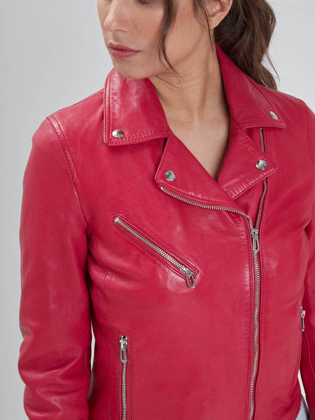 Olympe - Blouson biker cuir femme - Image 14