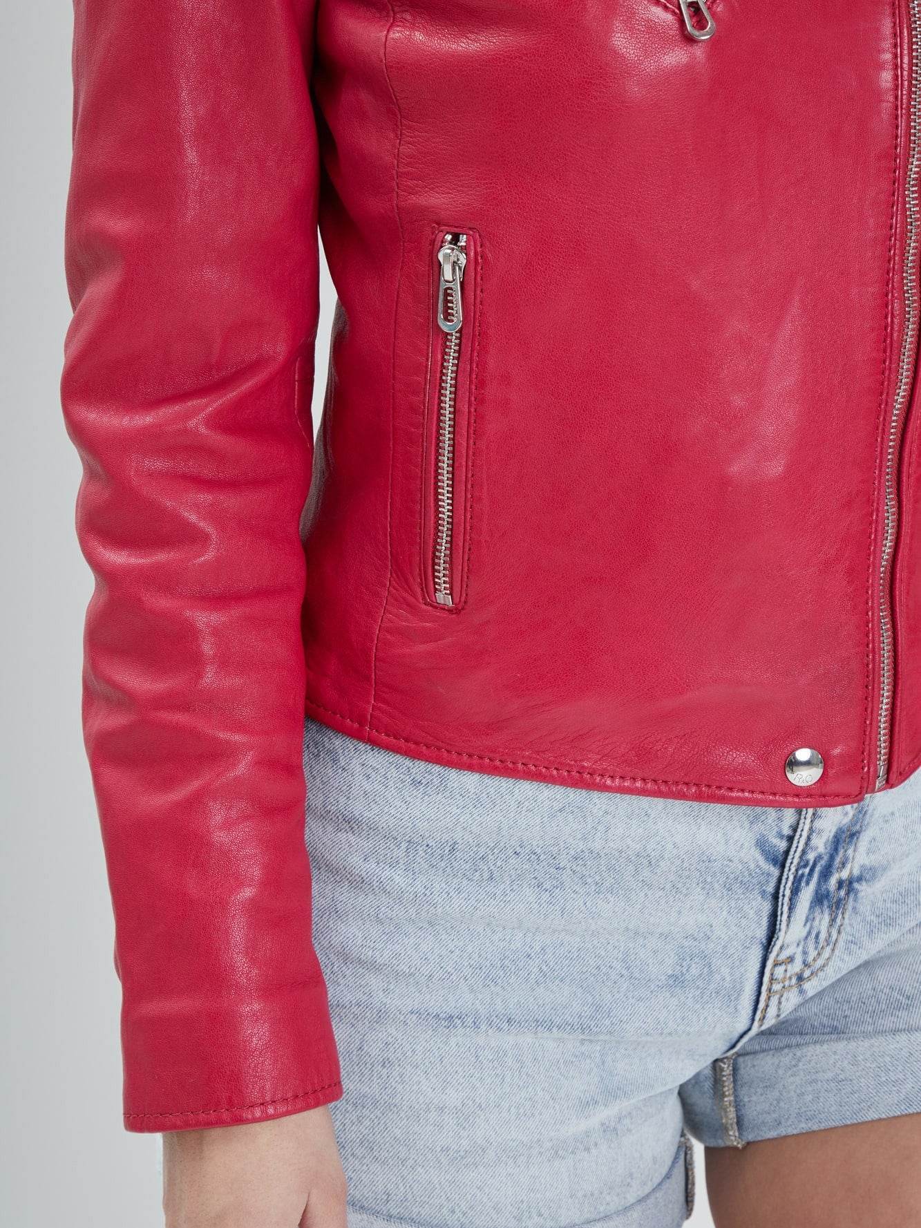 Olympe - Blouson biker cuir femme - Image 15