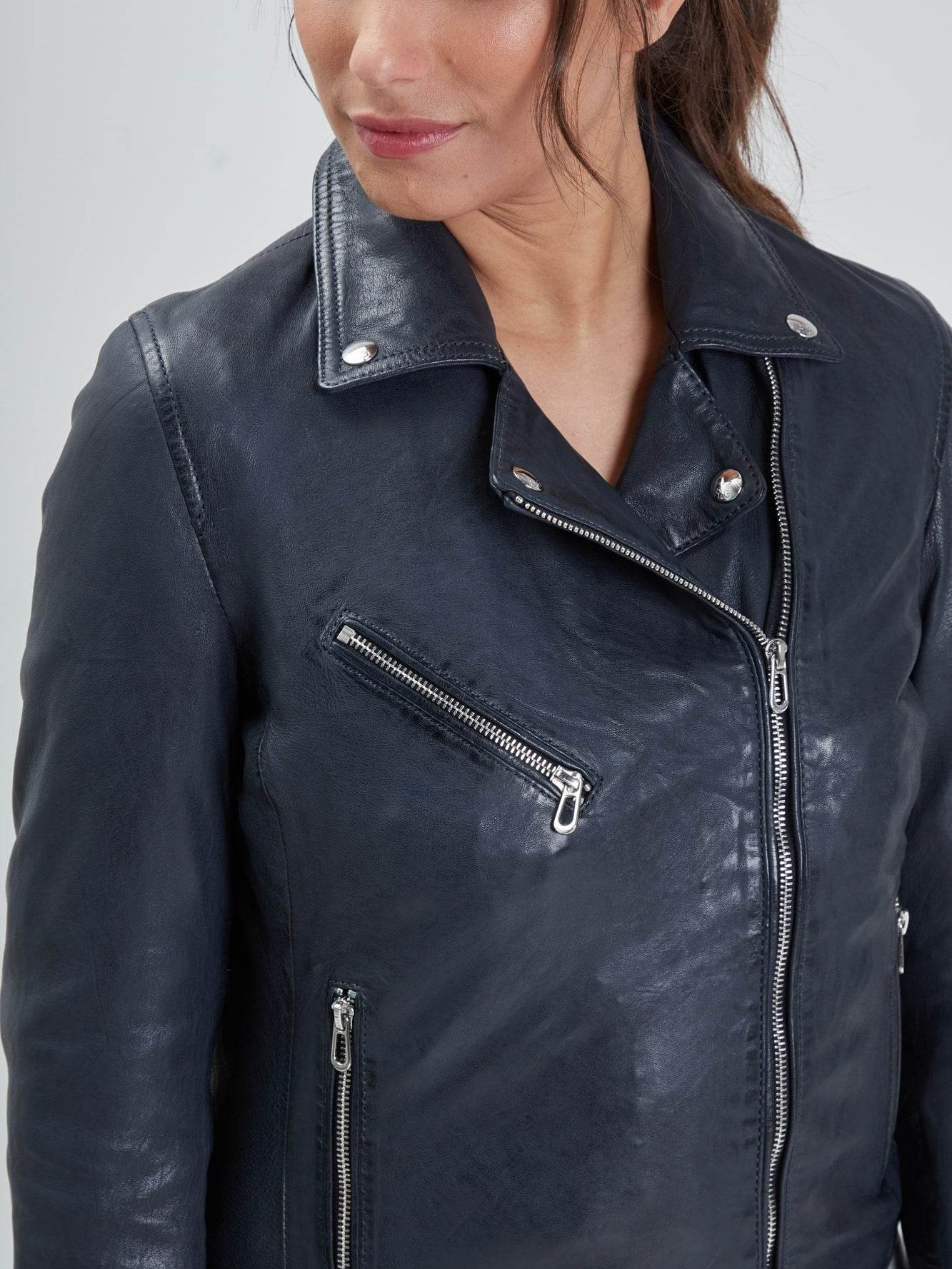 Olympe - Blouson biker cuir femme - Image 19