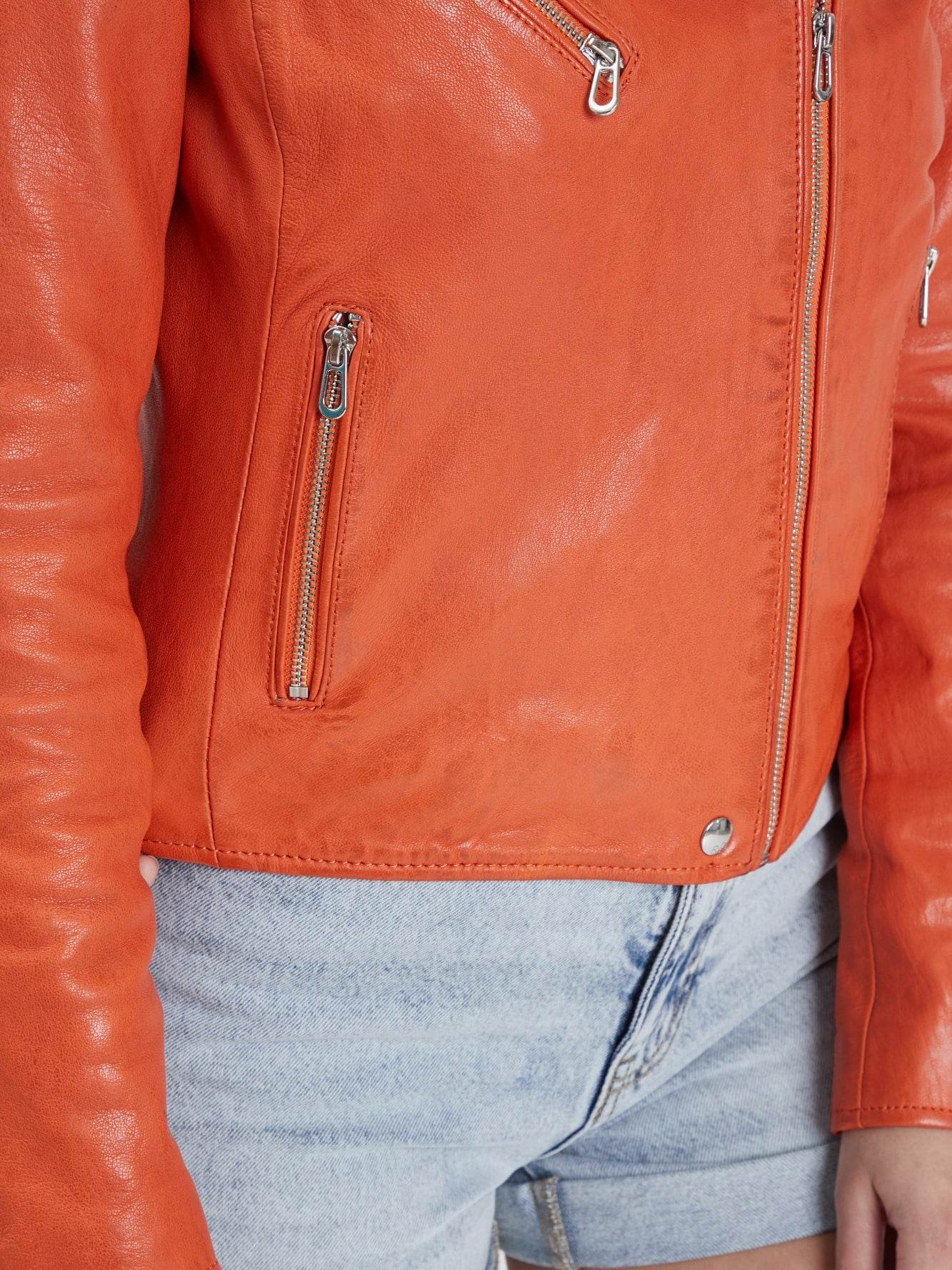 Olympe - Blouson biker cuir femme - Image 24