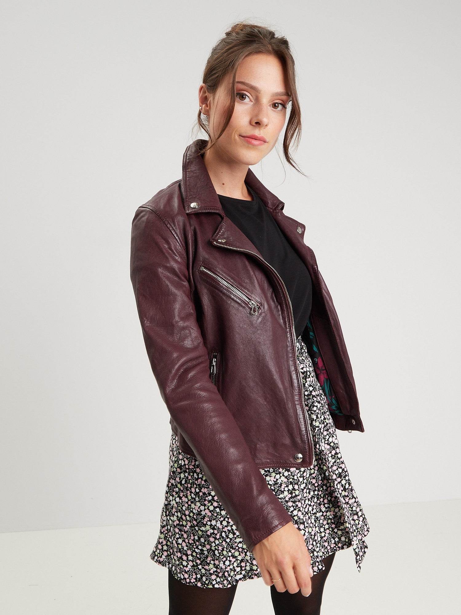Olympe - Blouson biker cuir femme - Image 27