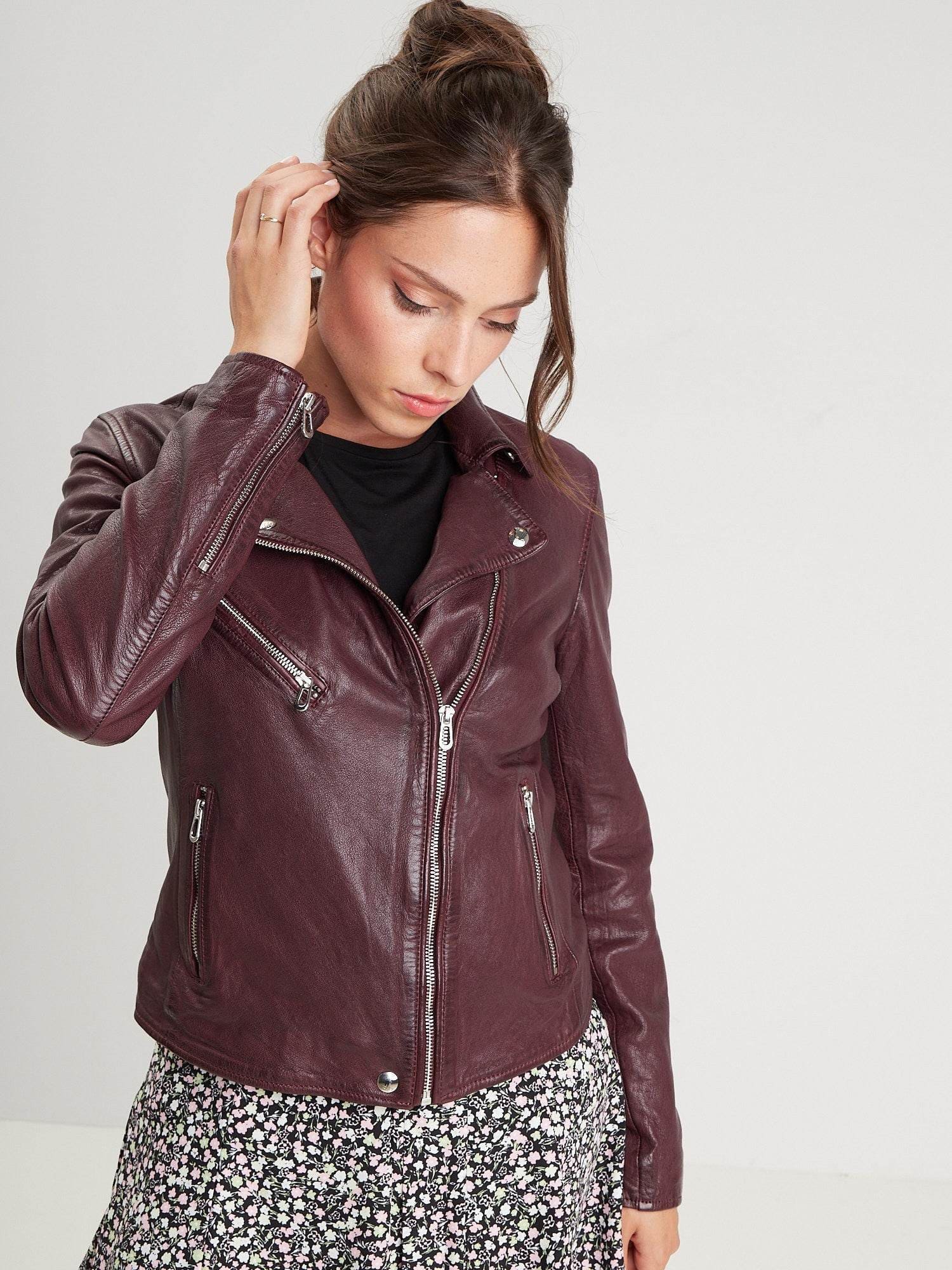 Olympe - Blouson biker cuir femme - Image 28