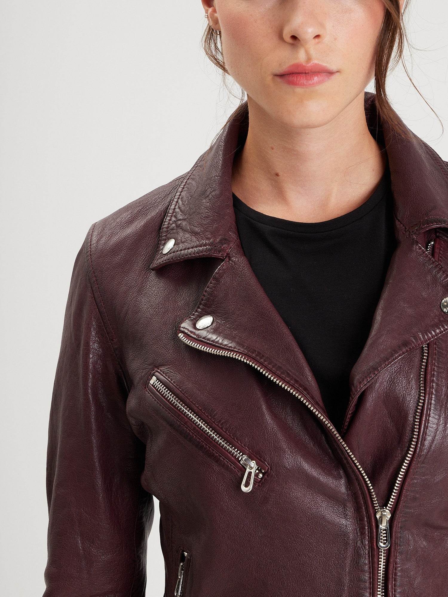 Olympe - Blouson biker cuir femme - Image 31
