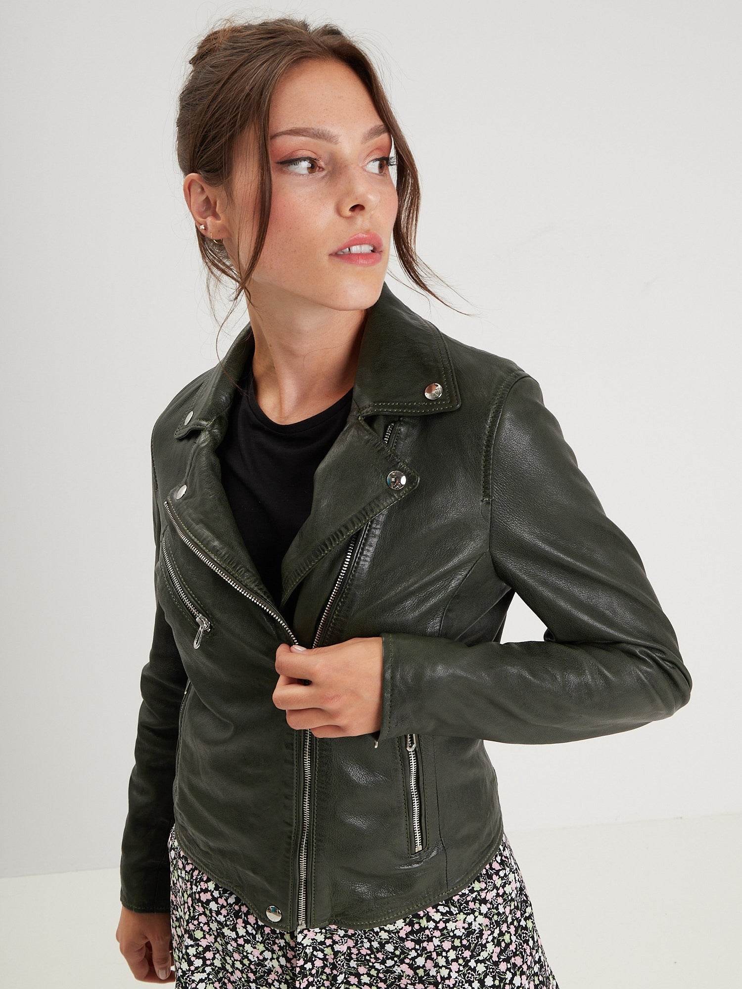 Olympe - Blouson biker cuir femme - Image 35
