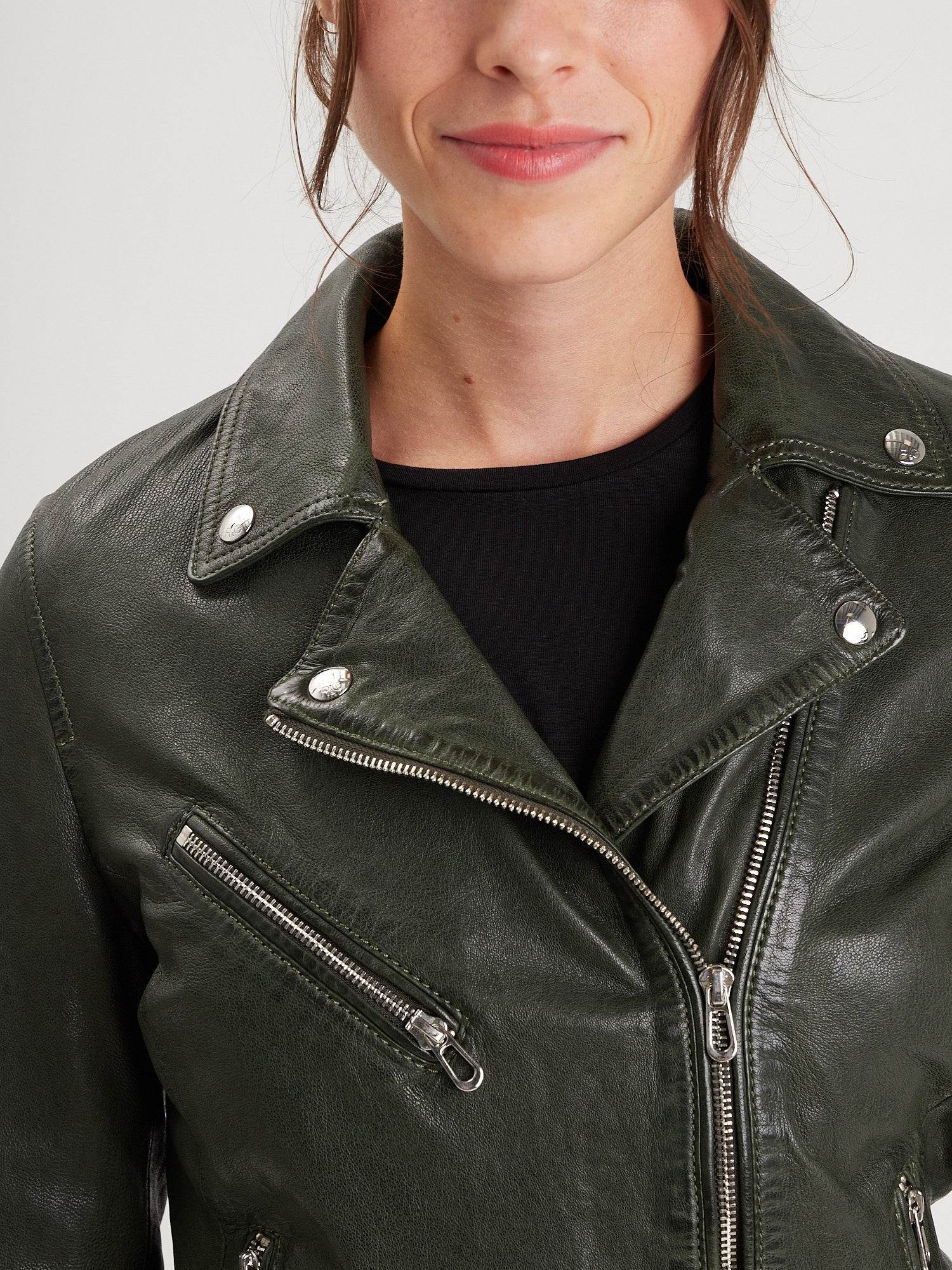 Olympe - Blouson biker cuir femme - Image 38