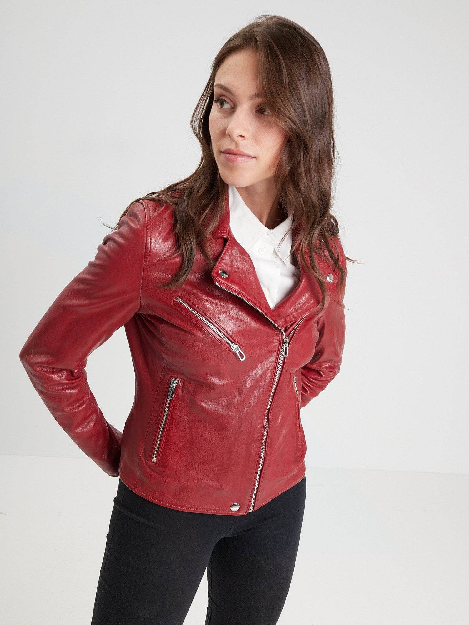 Olympe - Blouson biker cuir femme - Image 41