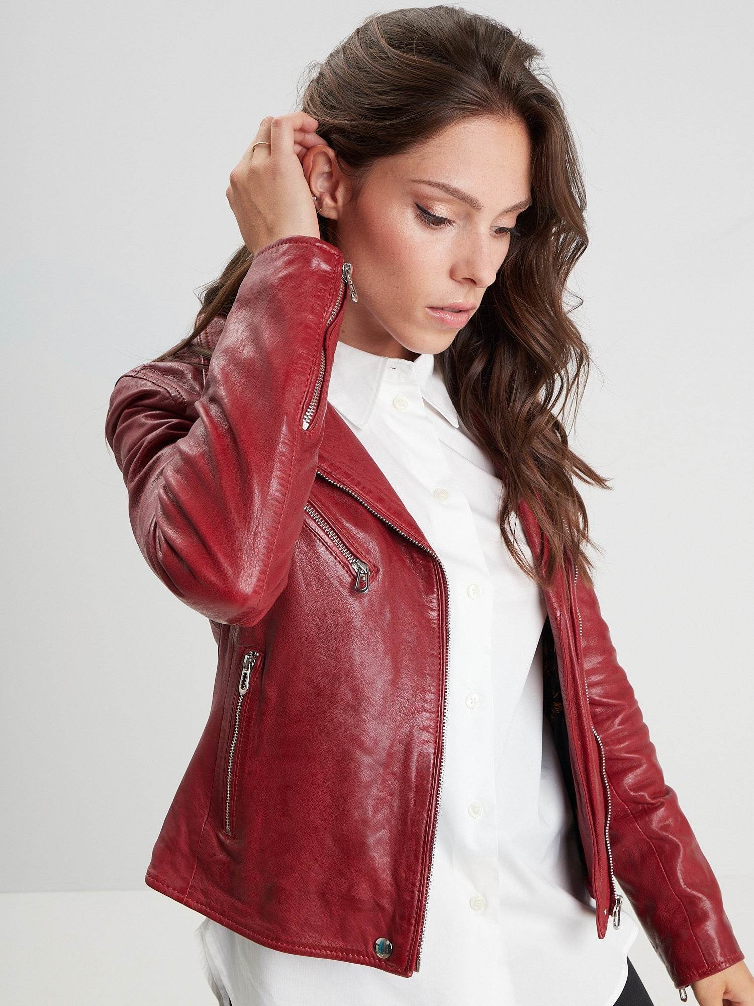 Olympe - Blouson biker cuir femme - Image 42