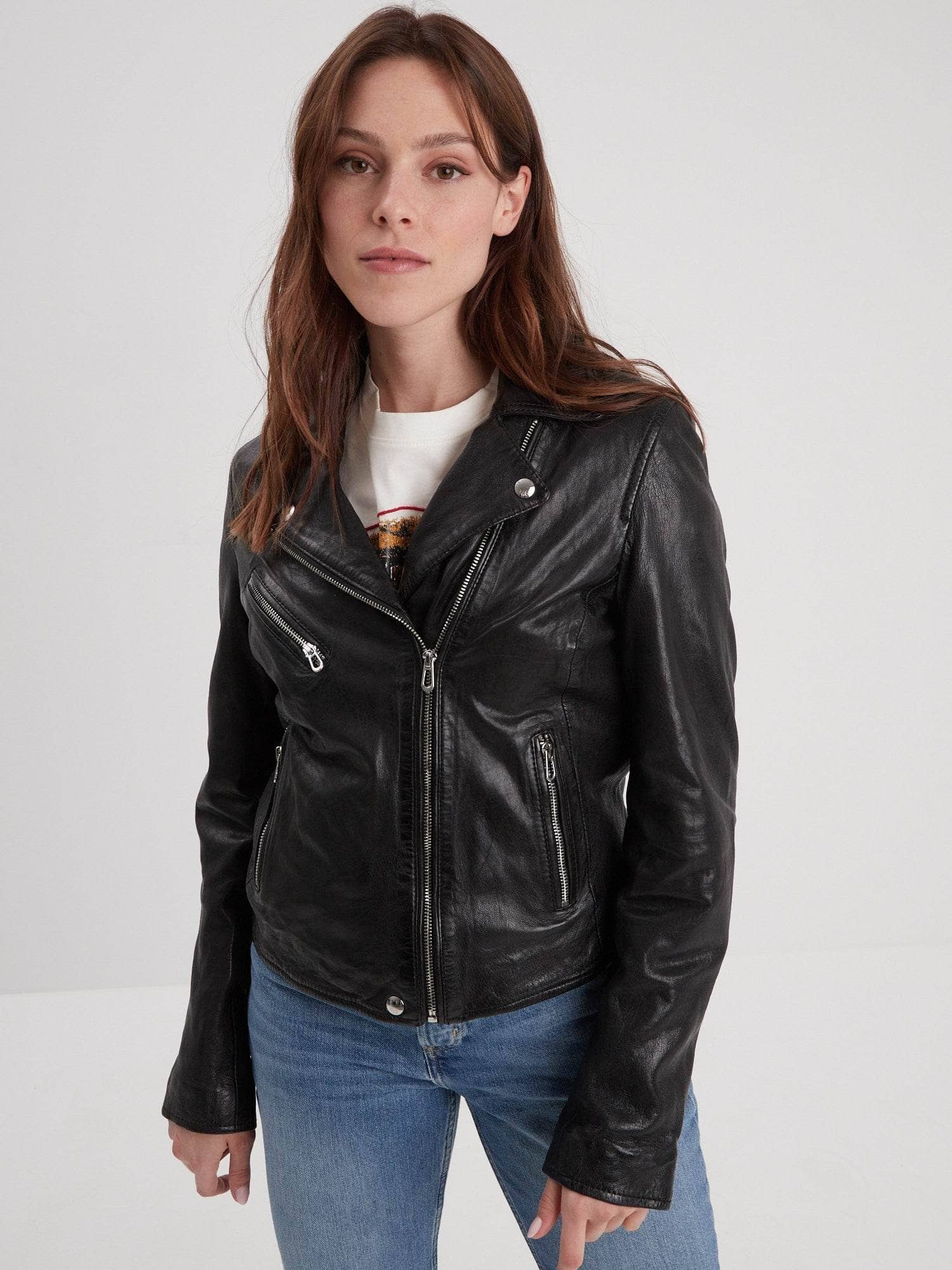 Olympe - Blouson biker cuir femme - Image 47