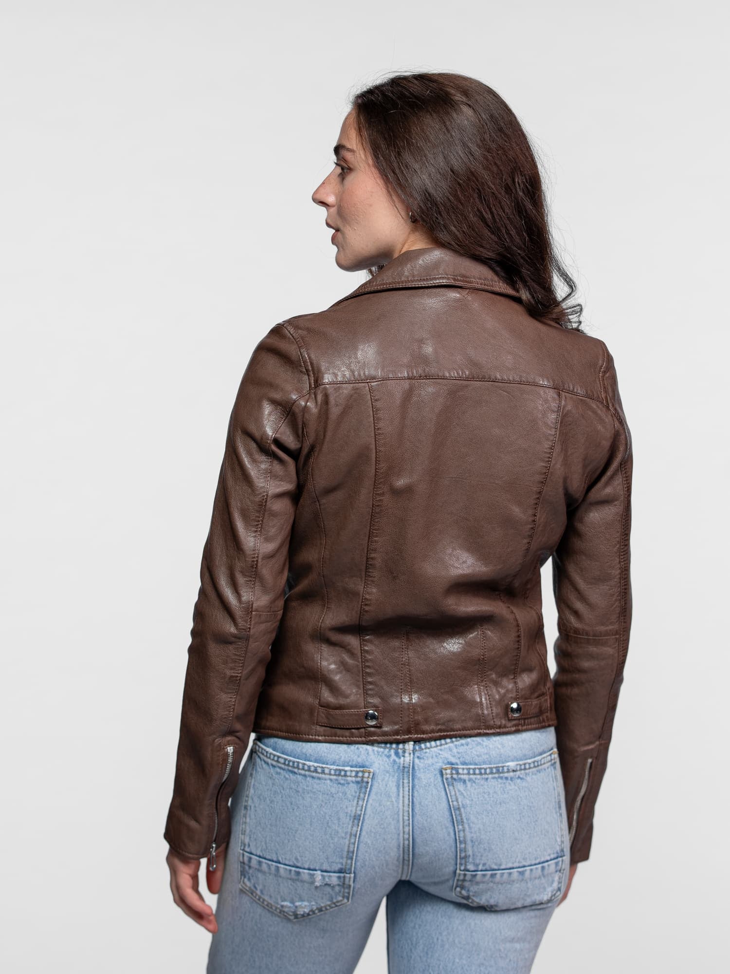Olympe - Blouson biker cuir femme - Image 6