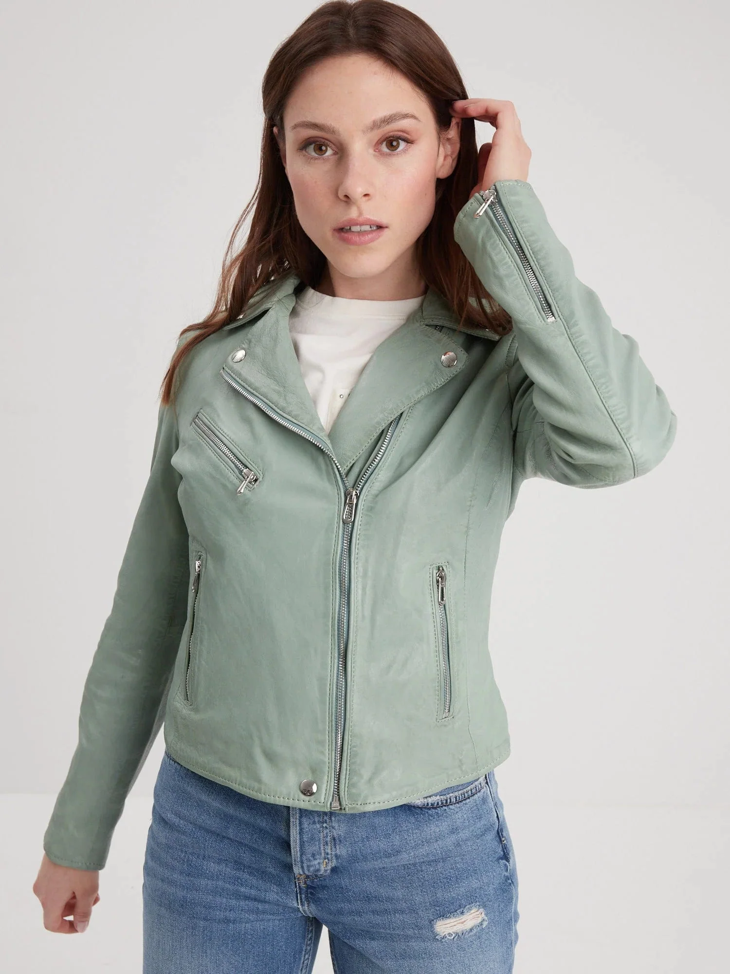 Olympe - Blouson biker cuir femme - Image 74