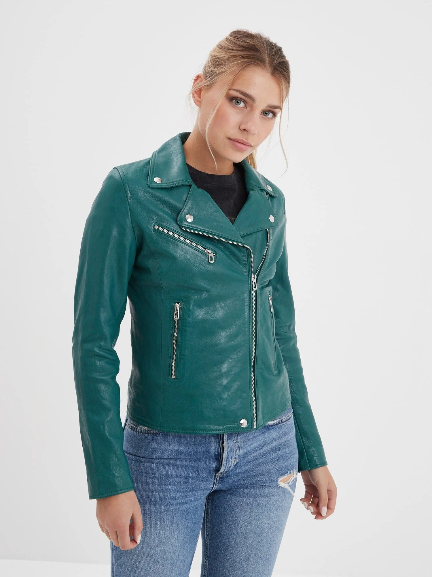 Olympe - Blouson biker cuir femme - Image 81