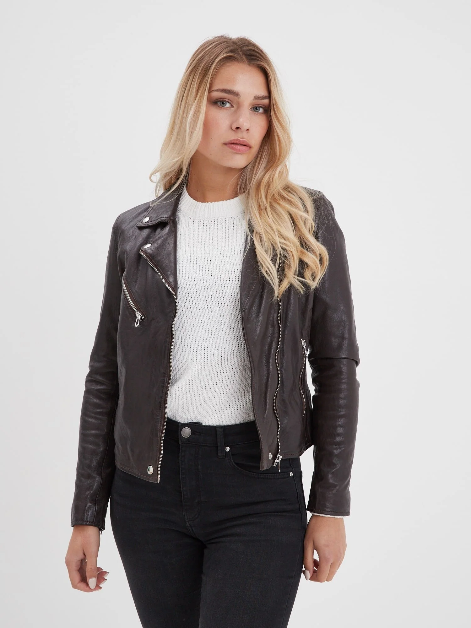 Olympe - Blouson biker cuir femme - Image 86