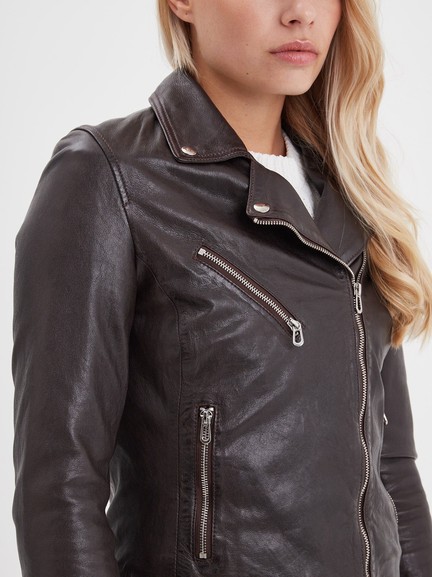 Olympe - Blouson biker cuir femme - Image 88
