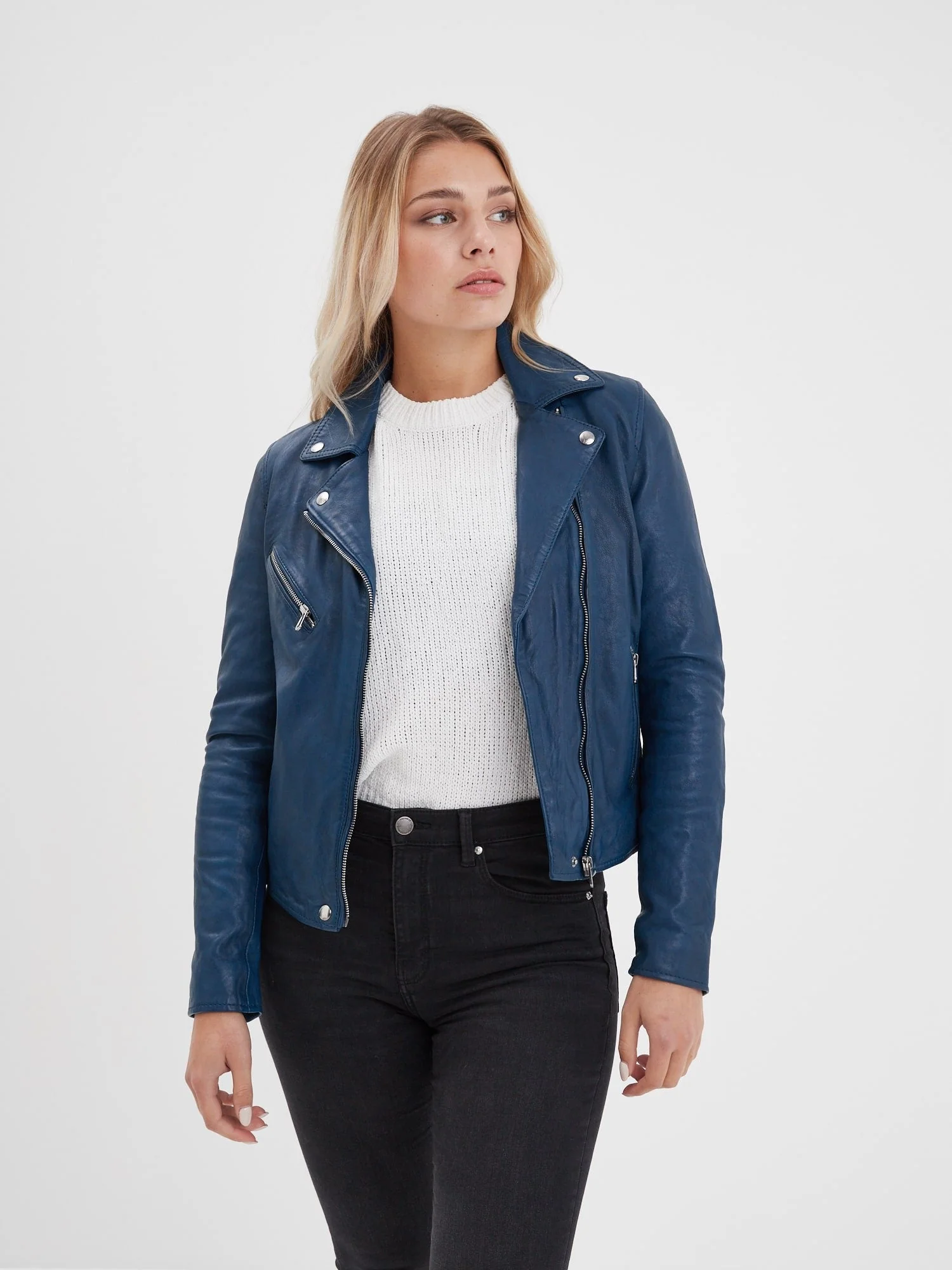 Olympe - Blouson biker cuir femme - Image 92