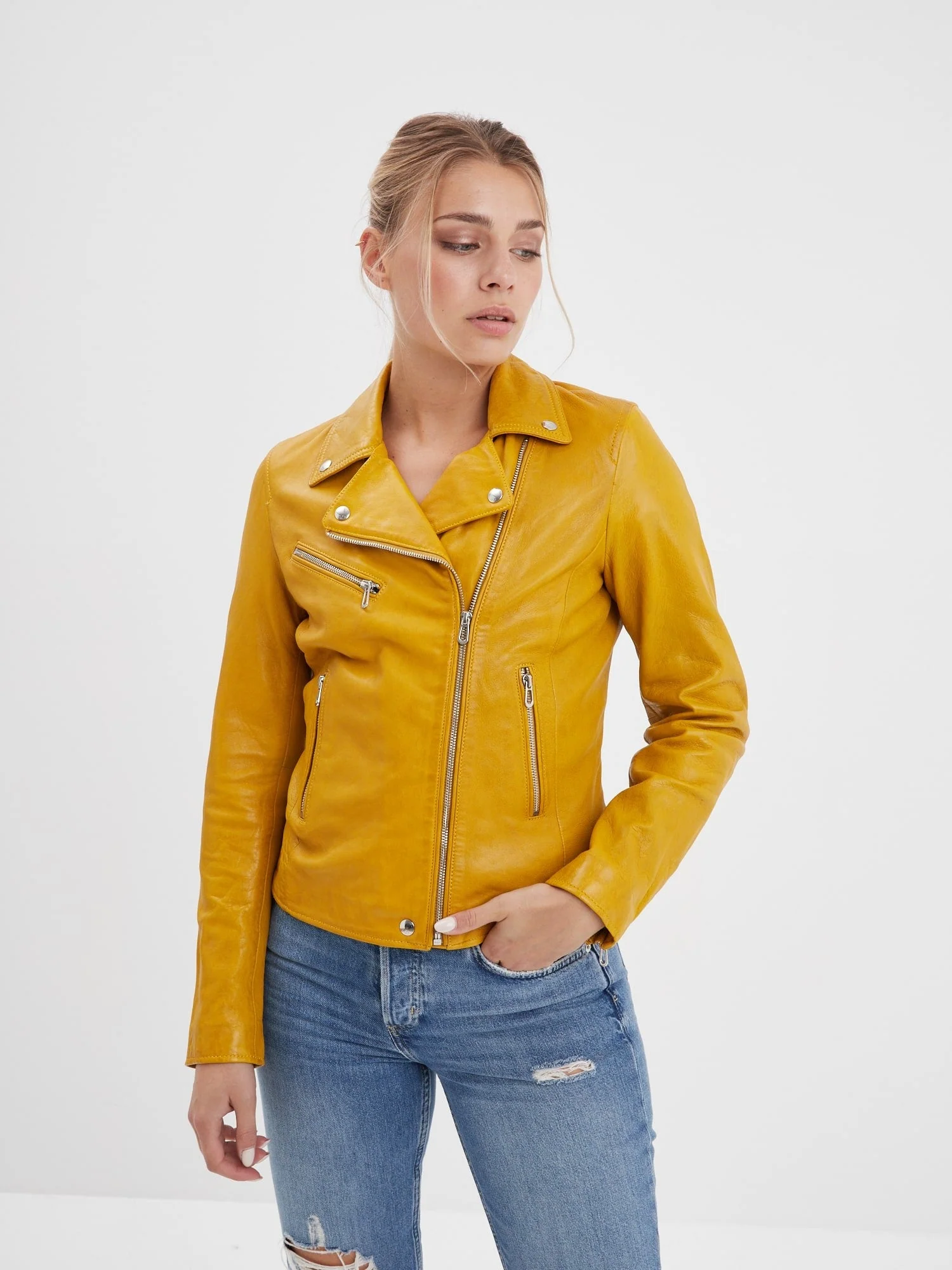 Olympe - Blouson biker cuir femme - Image 96