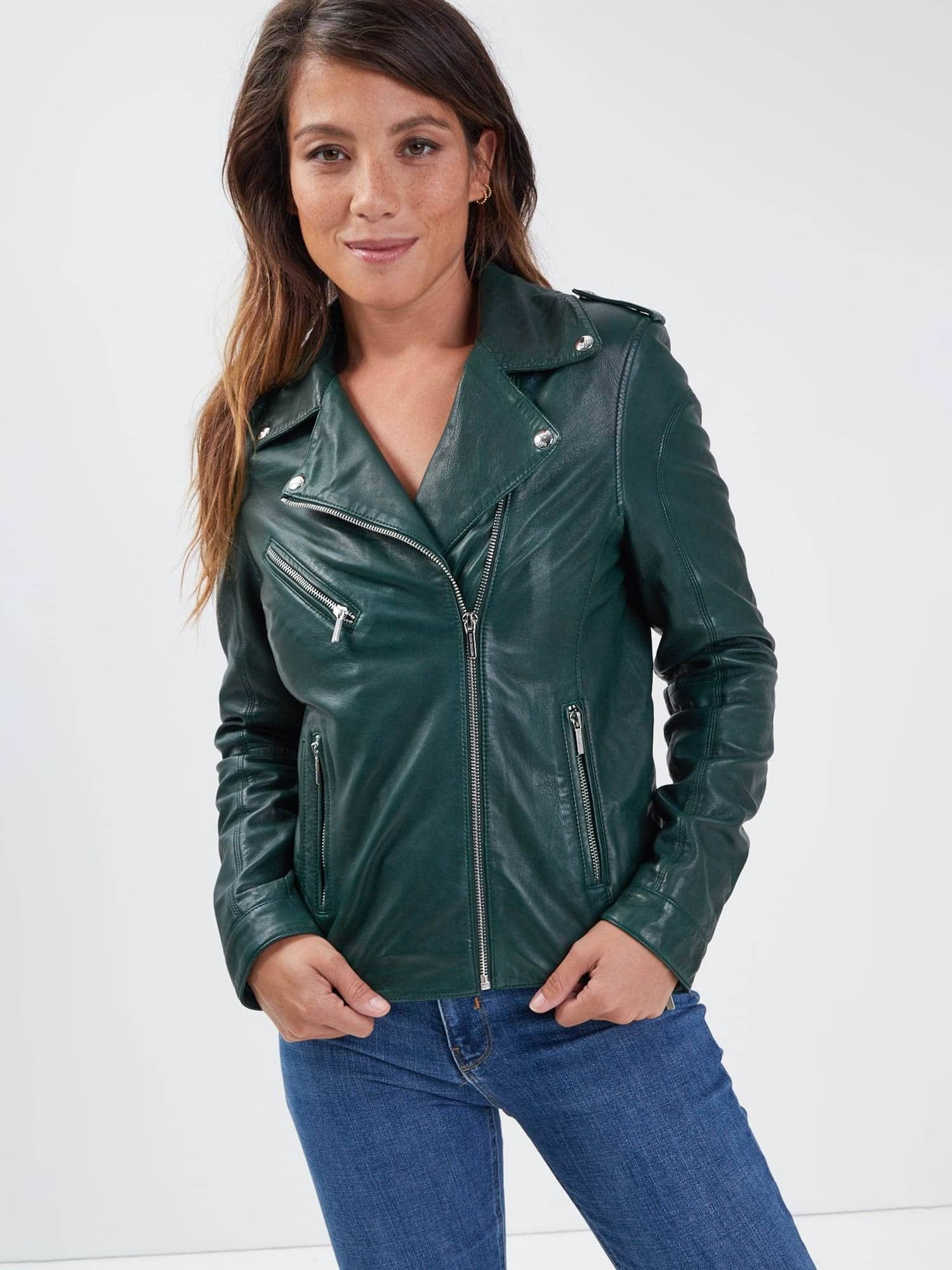 Paloma - Blouson biker cuir femme - Image 12