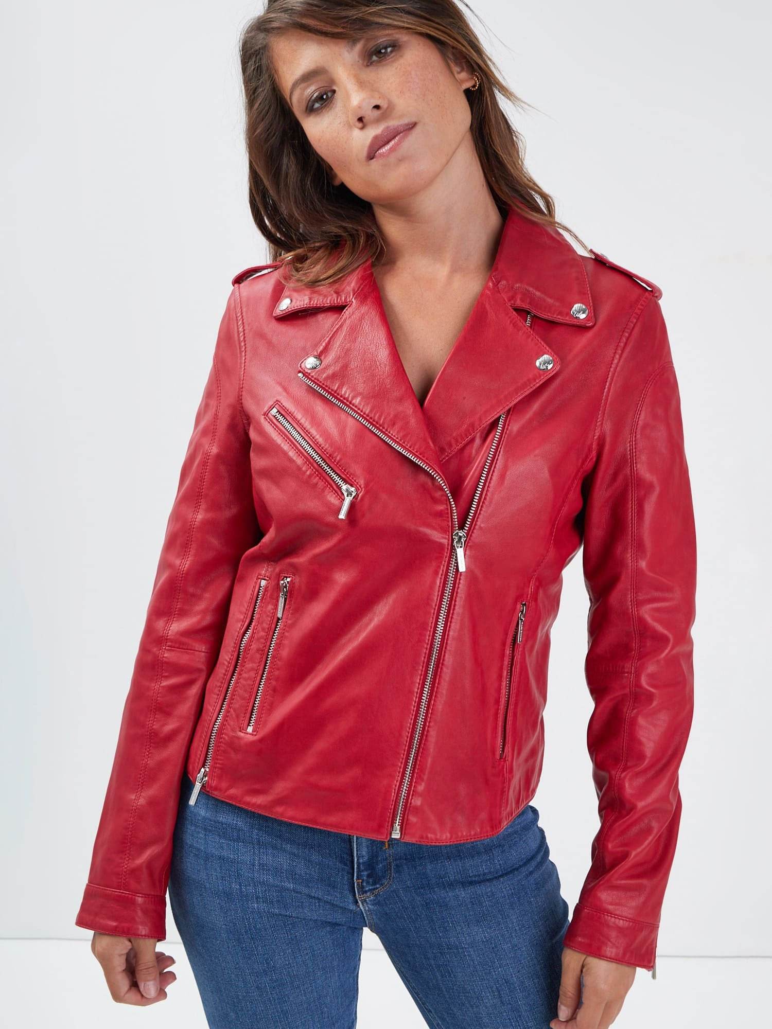 Paloma - Blouson biker cuir femme - Image 17