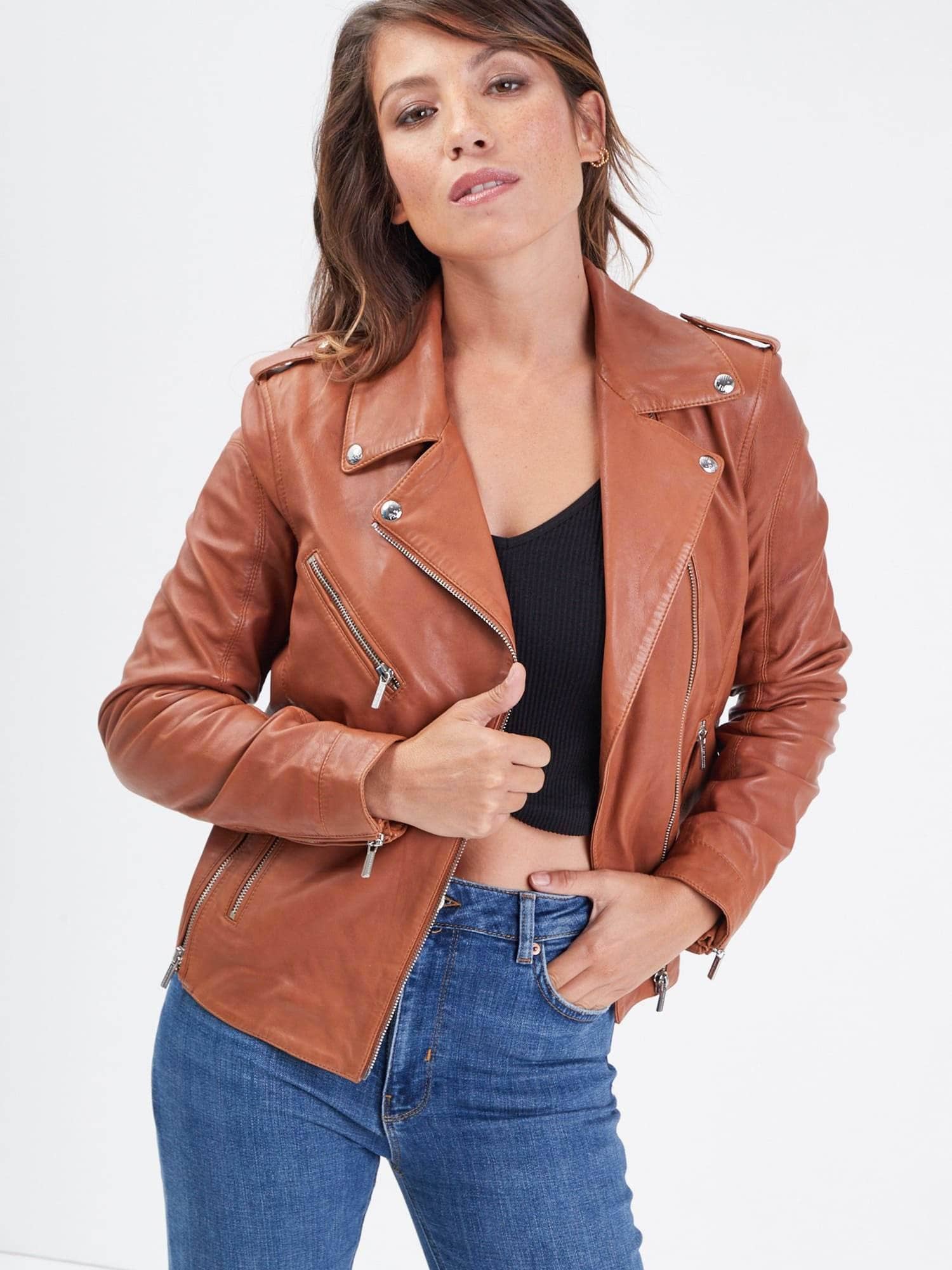 Paloma - Blouson biker cuir femme - Image 6