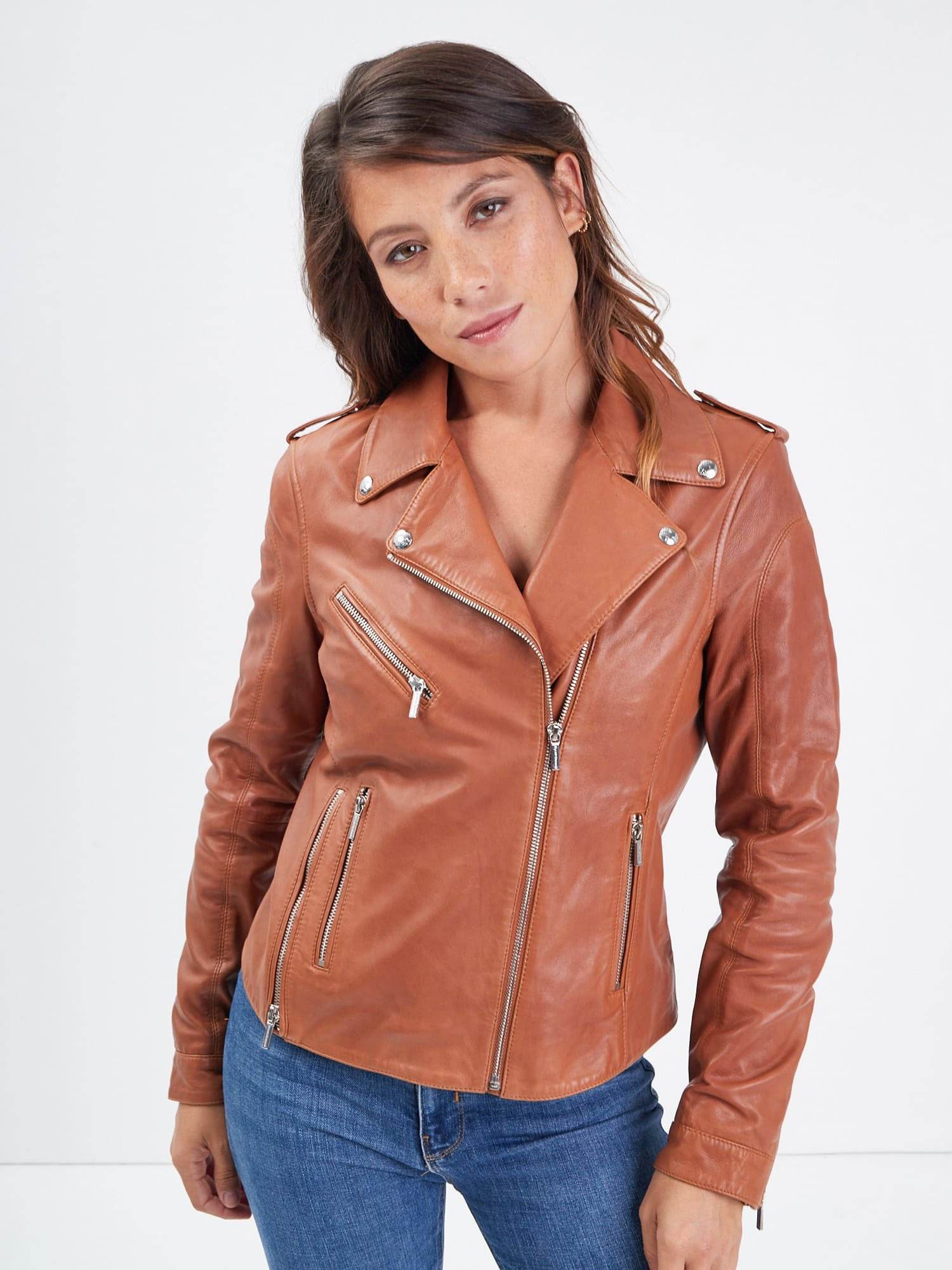 Paloma - Blouson biker cuir femme - Image 7