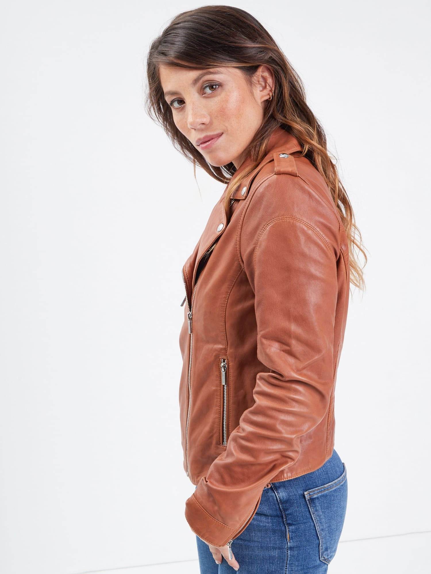 Paloma - Blouson biker cuir femme - Image 9