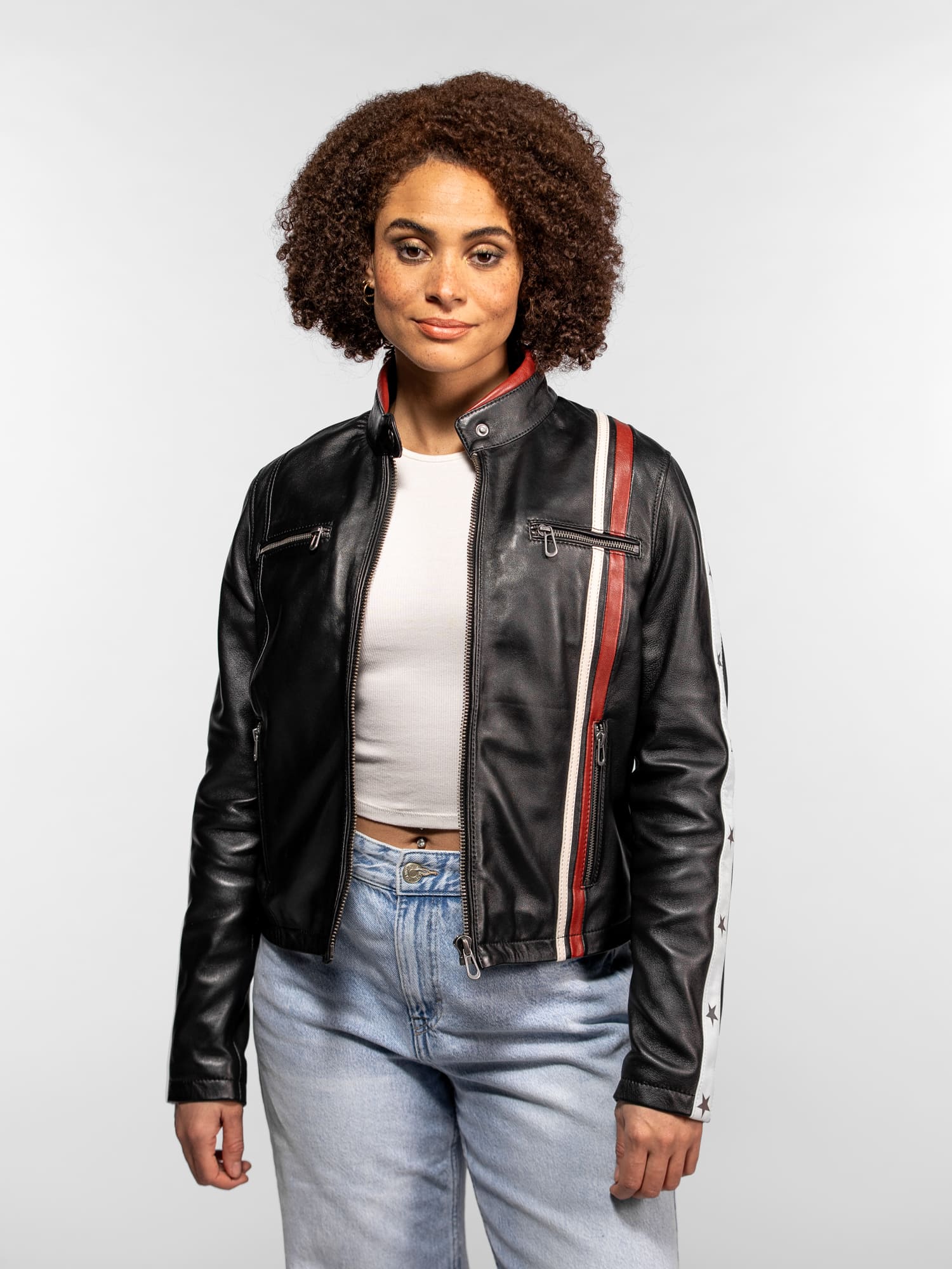 Peony - Blouson cuir femme - Image 4