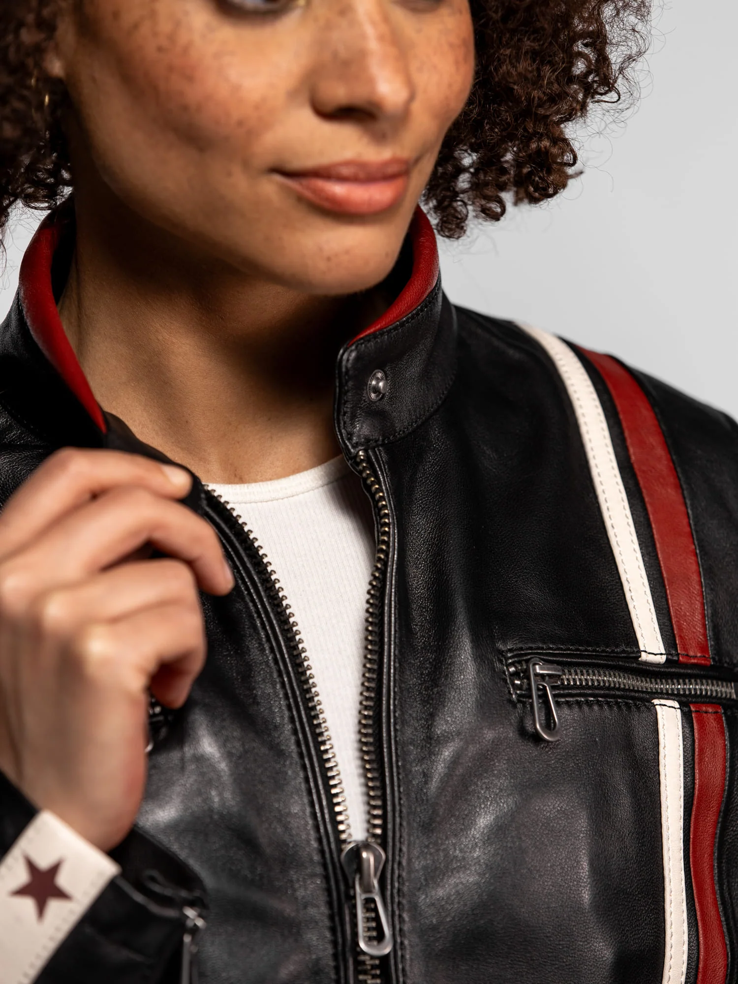 Peony - Blouson cuir femme - Image 5