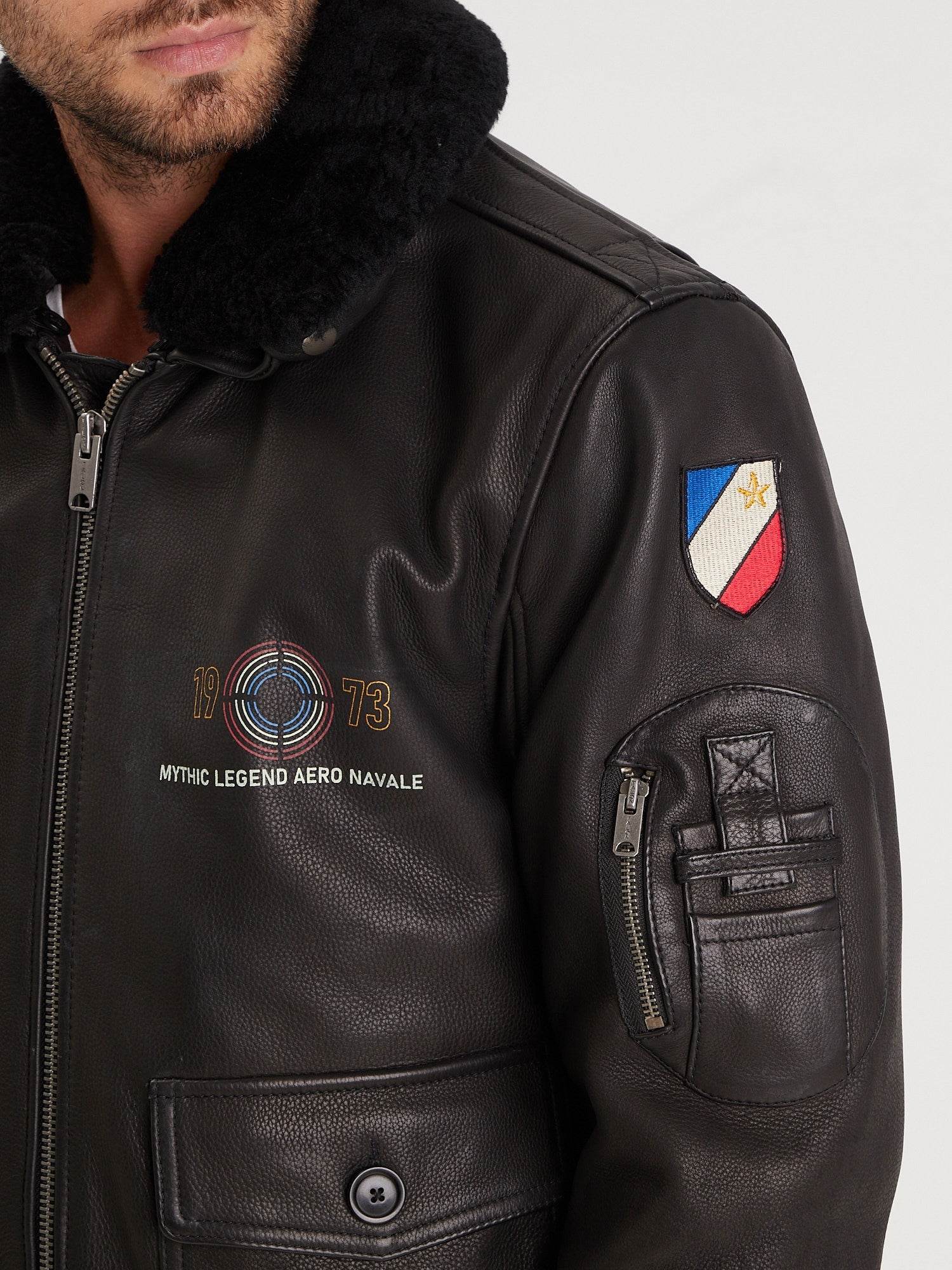 Phantom - Blouson cuir aviateur homme - Image 3