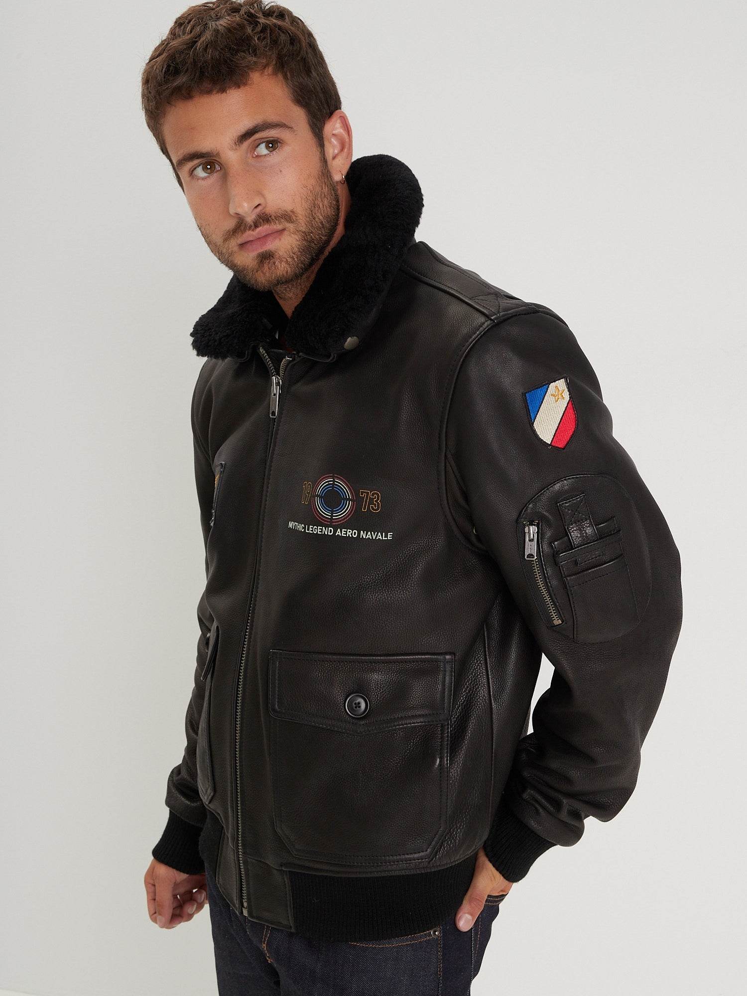 Phantom - Blouson cuir aviateur homme - Image 4